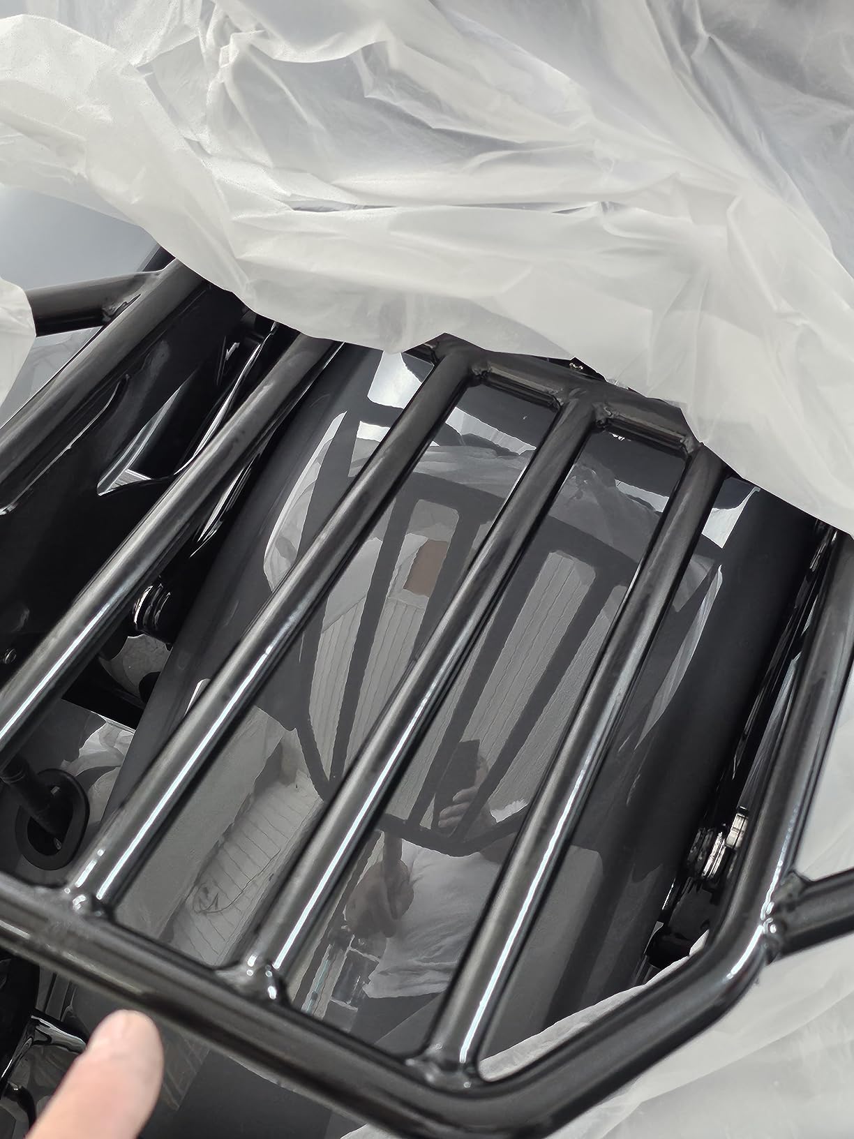 Benlari Gloss Black Detachable Luggage Rack 2-Up Mounting Rack Compatible for Harley Touring Road King Street Electra Glide 2009-2024 2021 2020 2019 2018 2017 2016 2015 2014 2013 2012 2011 2023 customer photo 1