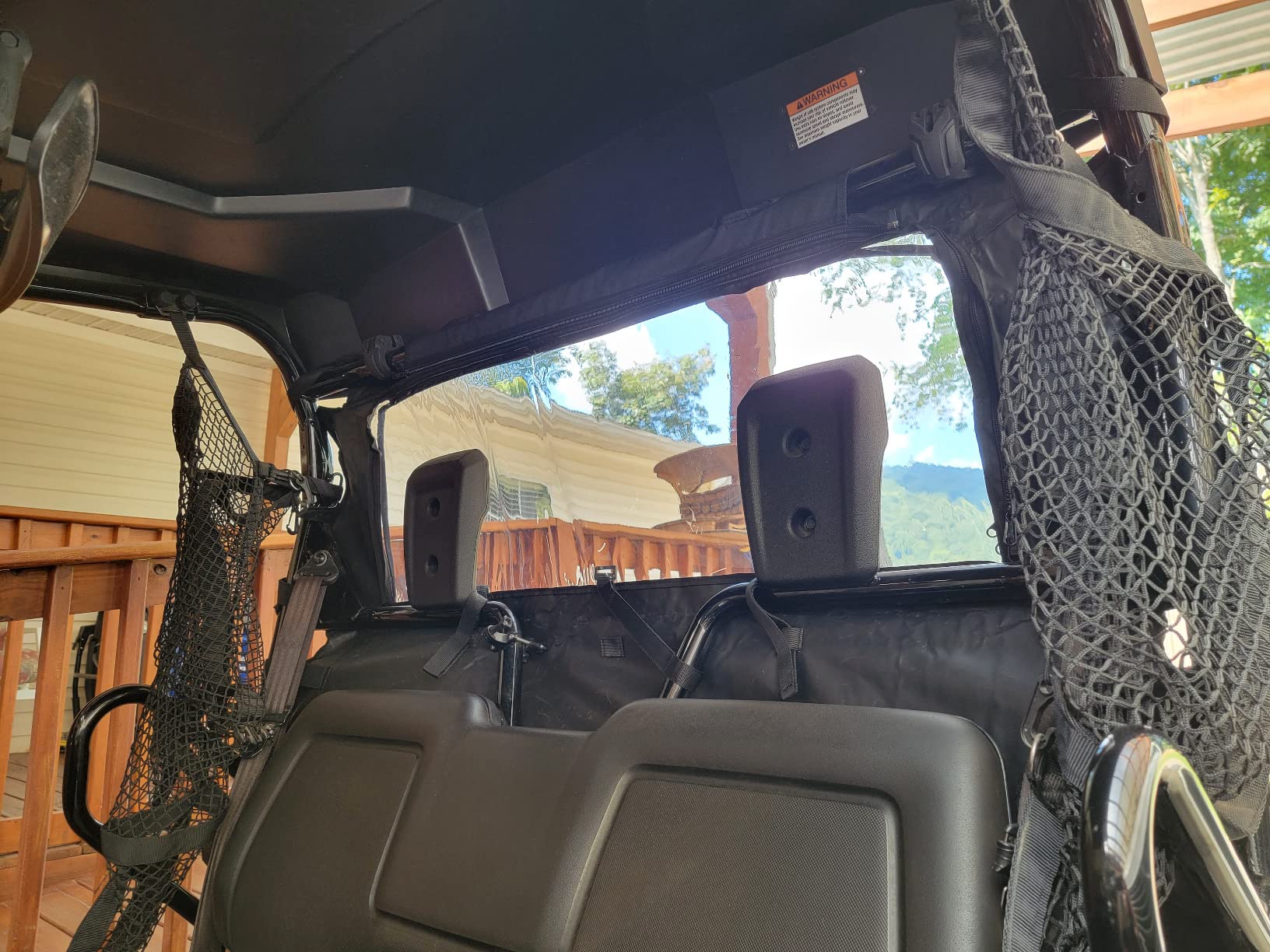 KEMIMOTO UTV Rear Windshield Compatible with Pioneer 700/700-4 2014-2026 | Dust Free Mid Panel, Rainproof Zipper, Upgraded Material, Fabric Rear Panel Fit for Soft/Hard Roof customer photo 2