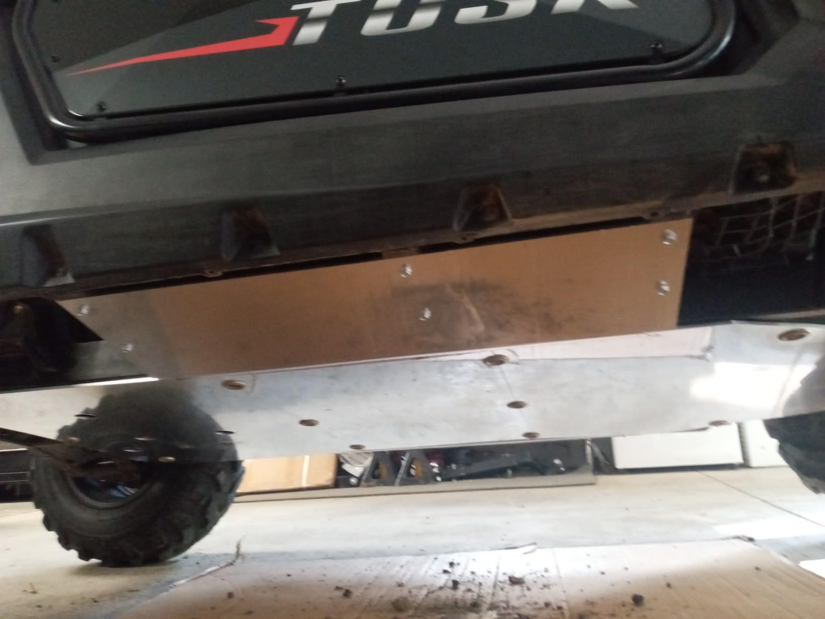 ECOTRIC Full Chassis Skid Plate Compatible with 2008-2014 Polaris RZR 800 / RZR-S 800 900 RZR XC Aluminum customer photo 1