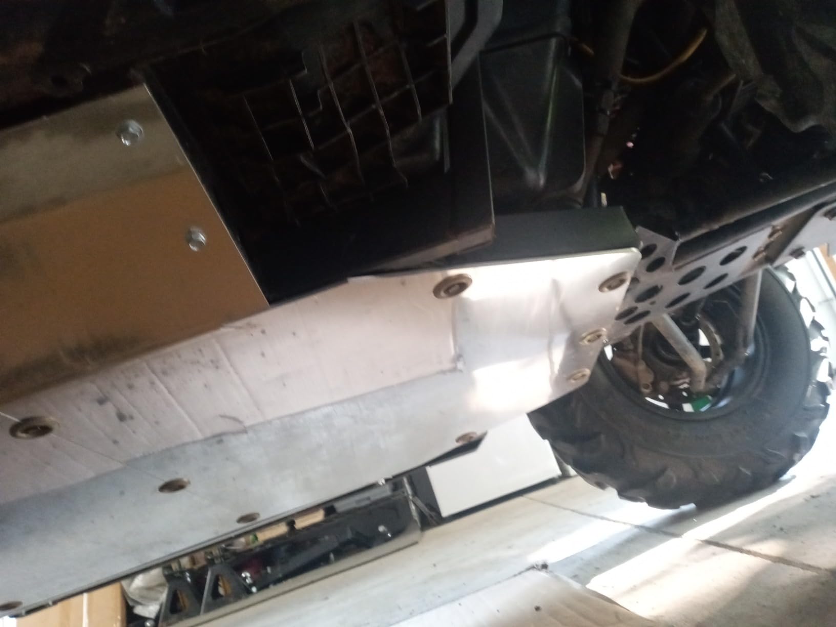 ECOTRIC Full Chassis Skid Plate Compatible with 2008-2014 Polaris RZR 800 / RZR-S 800 900 RZR XC Aluminum customer photo 2