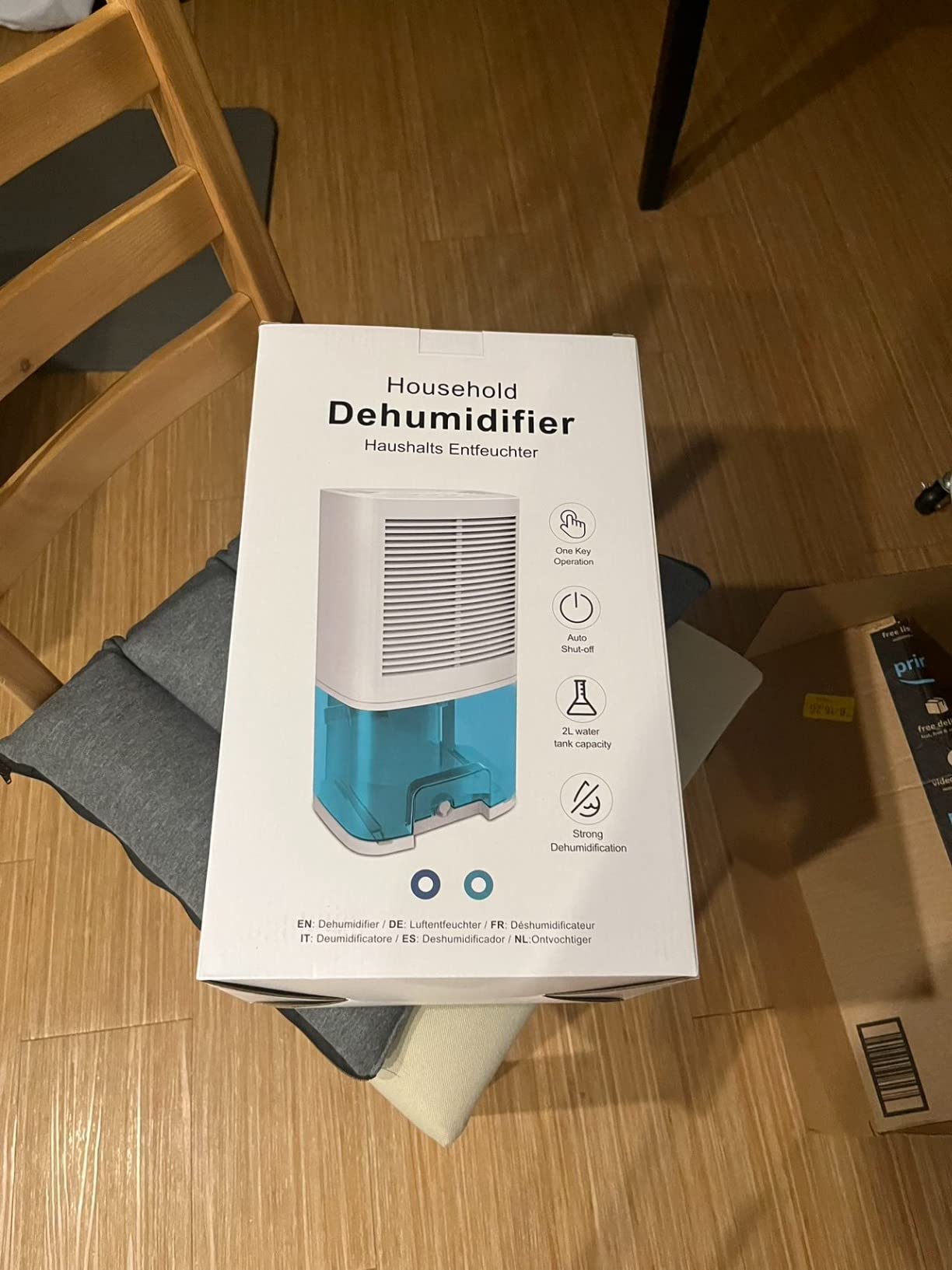 Dehumidifier 68oz(2000ml) Small Dehumidifier with Drain Hose for Up to 650 sq.ft Ultra Quiet Mini Portable Air for Home Basements Bathroom Bedroom Closet Kitchen RV customer photo 2