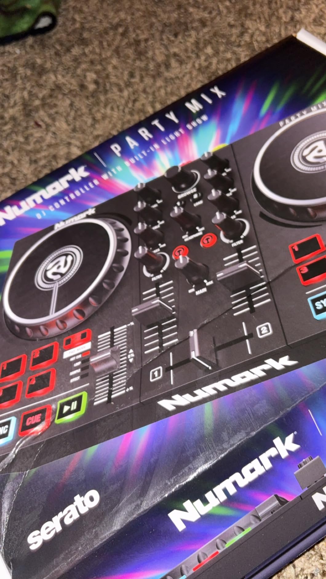 Numark Party Mix II DJ Controller with Built-in Lights | 2-Decks, 2 Filter FX Knobs, DJ Mixer, Touch-Capacitive Wheels, Integrated Audio Interface, and Serato DJ Lite customer photo 2