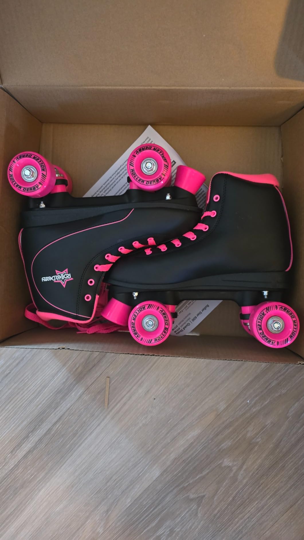 Roller Star 600 Women's Roller Skates - Black/Pink - Quad Skates with Supportive Boots and Smooth-Rolling Urethane Wheels customer photo 1