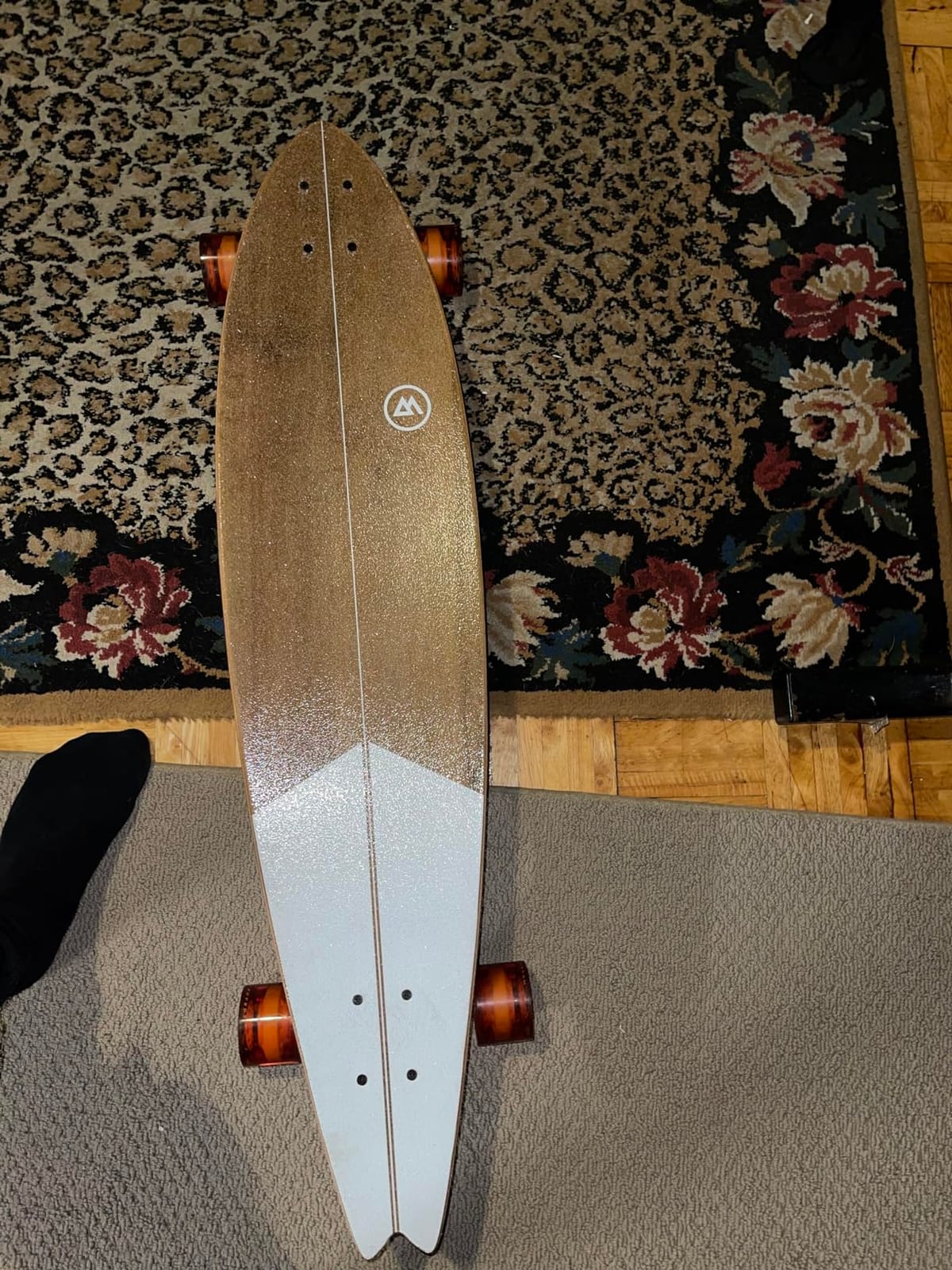 Magneto 40 Inch Pintail Longboard Skateboard | Dark Stained Hard Maple Core Long Board Deck | Cruiser Skateboards, Carver, Freestyle | Skateboard for Adults Teenagers Men Women | Free Skate Tool customer photo 1