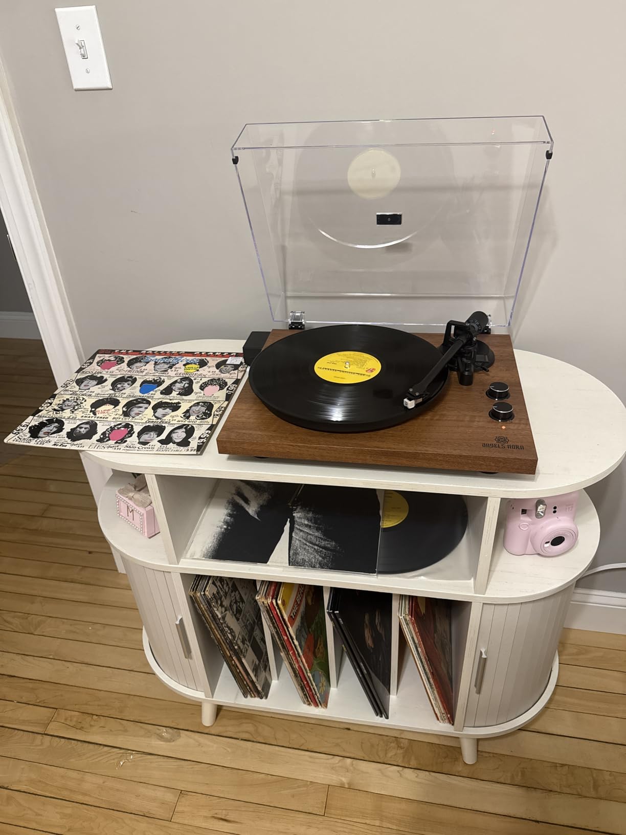 ANGELS HORN Vinyl Record Player Hi Fi System with Stereo Bookshelf Speakers customer photo 1