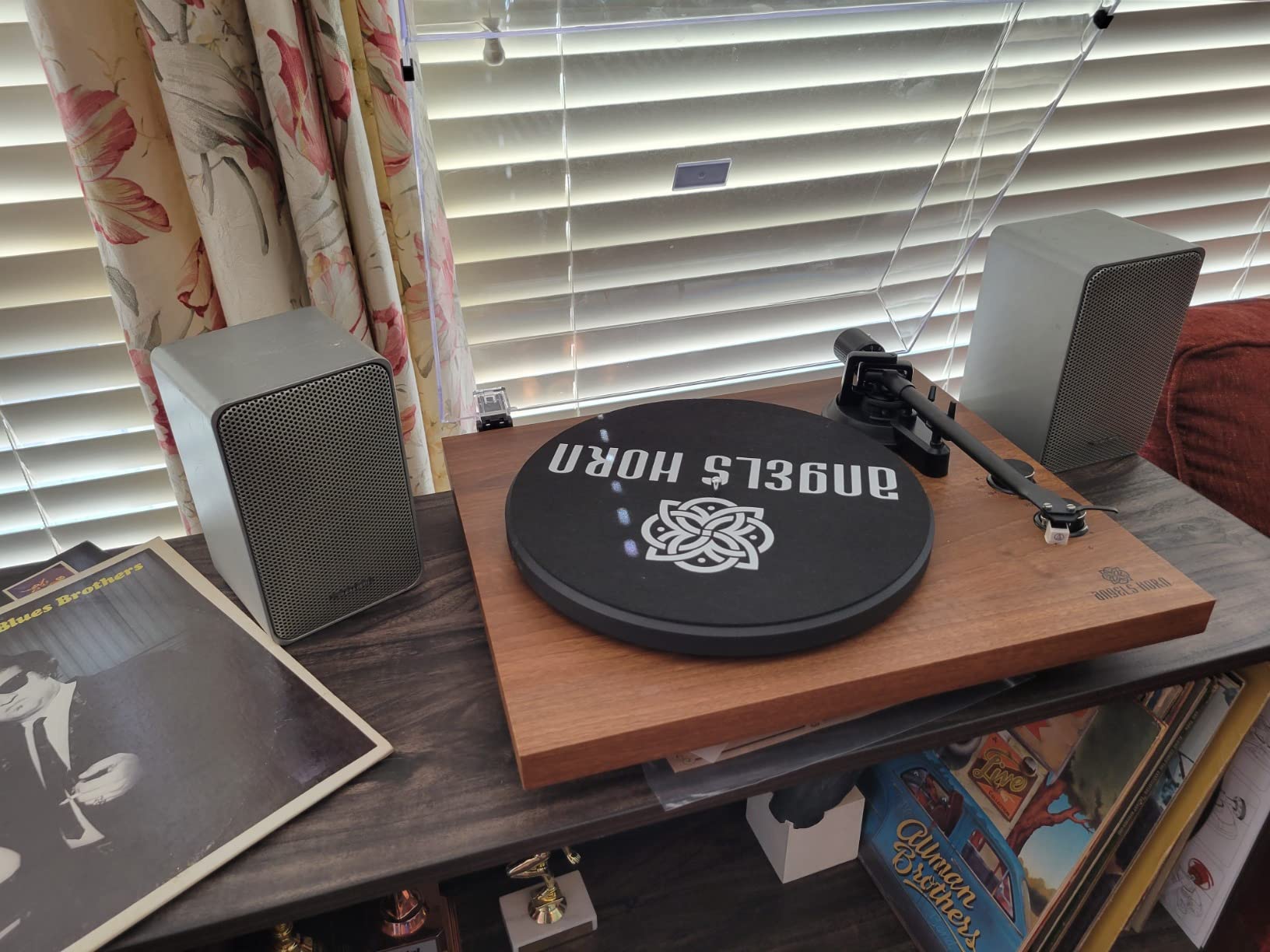 ANGELS HORN Vinyl Record Player Hi Fi System with Stereo Bookshelf Speakers customer photo 2