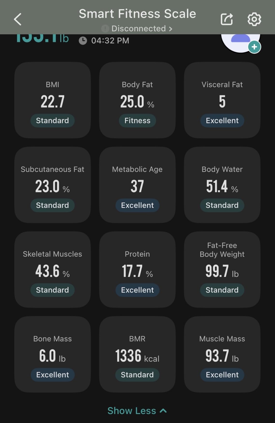 Etekcity Smart Scale for Body Weight, Body Fat and BMI, FSA Eligible | HSA Eligible, Bathroom Scale with Muscle Mass, Accurate Bluetooth App Sync, LED Display and Tempered Glass customer photo 2