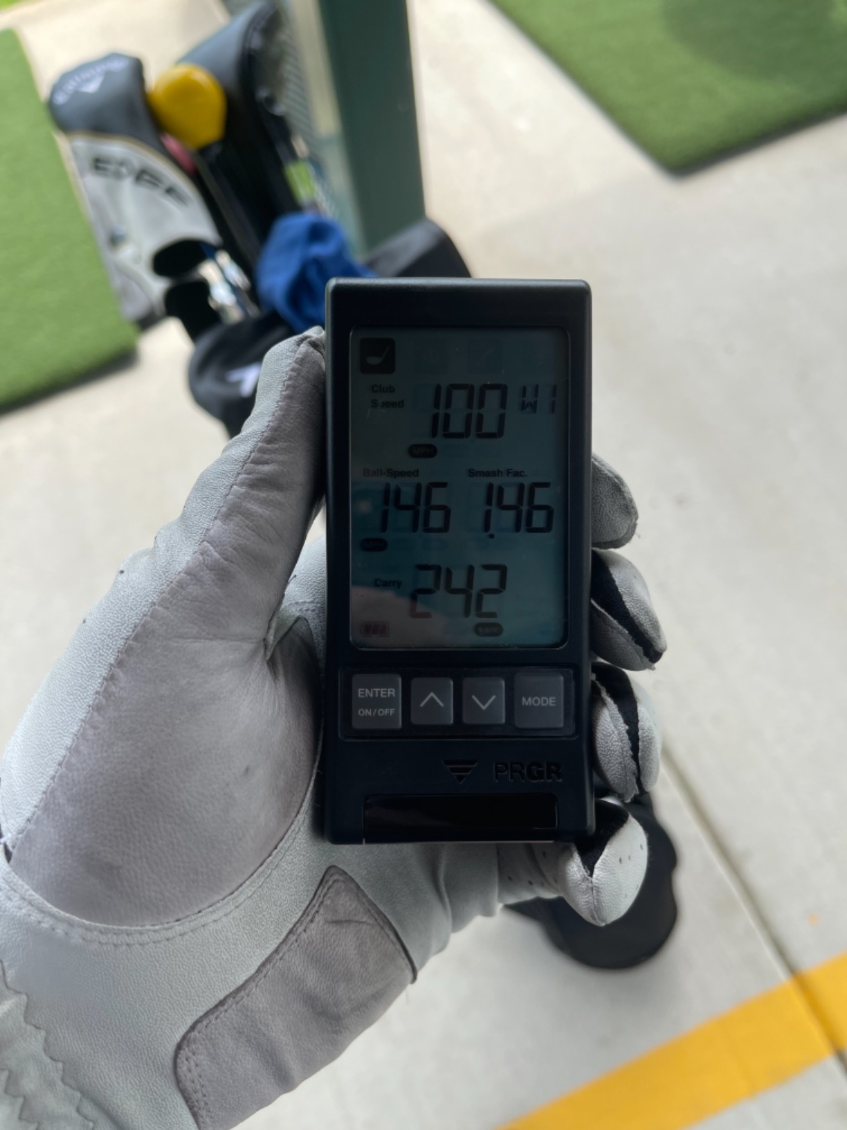 PRGR HS 130-A Portable Golf Launch Monitor | Doppler Radar Measures Club & Ball Speed, Smash Factor, Total & Carry Distance | Tracks Swing Speed Training Aids customer photo 1