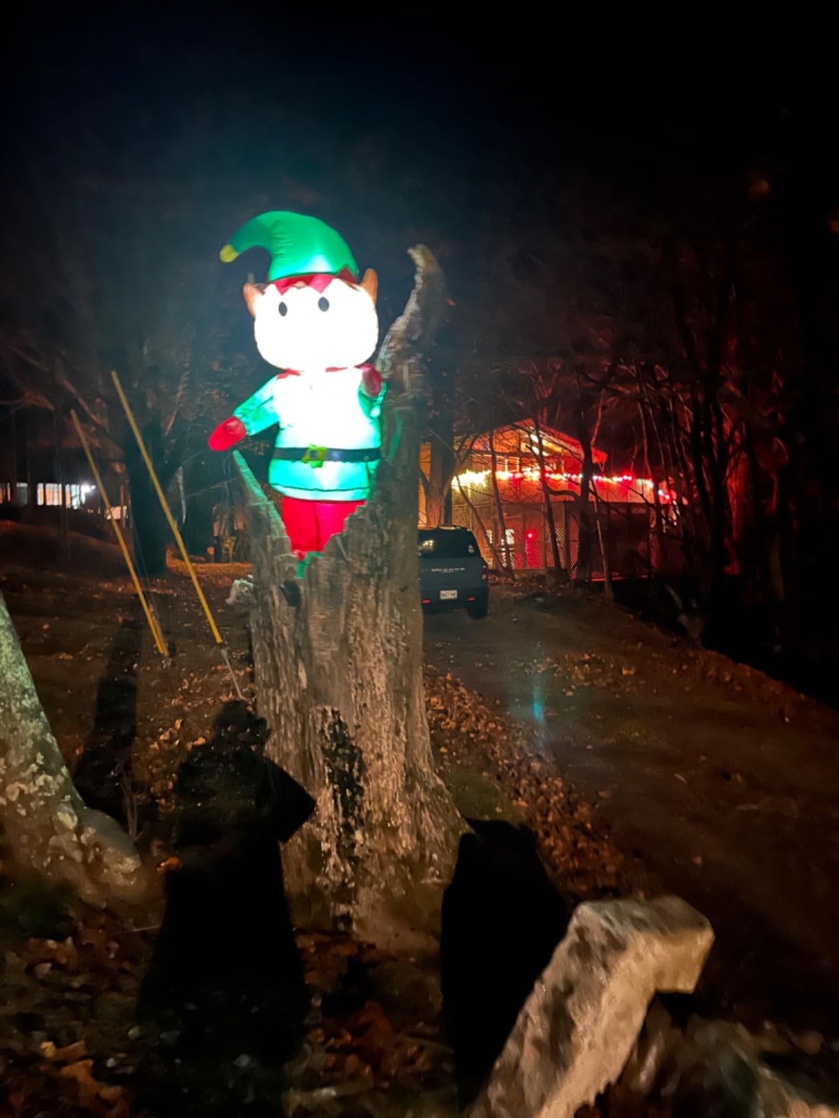 8FT H Christmas Inflatable Giant Snowman with Build-in LED Lights, Blow up Christmas Inflatable Outdoor Indoor Decorations Large Party Yard Decoration customer photo 2