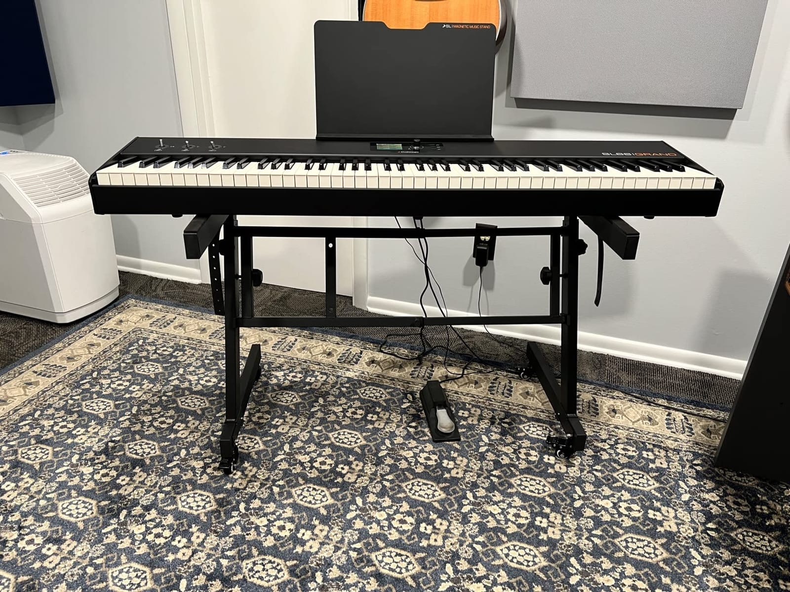 GLEAM Keyboard Stand - Digital Piano Stand, Single X Style, Black (Capacity: 100 lb) customer photo 1