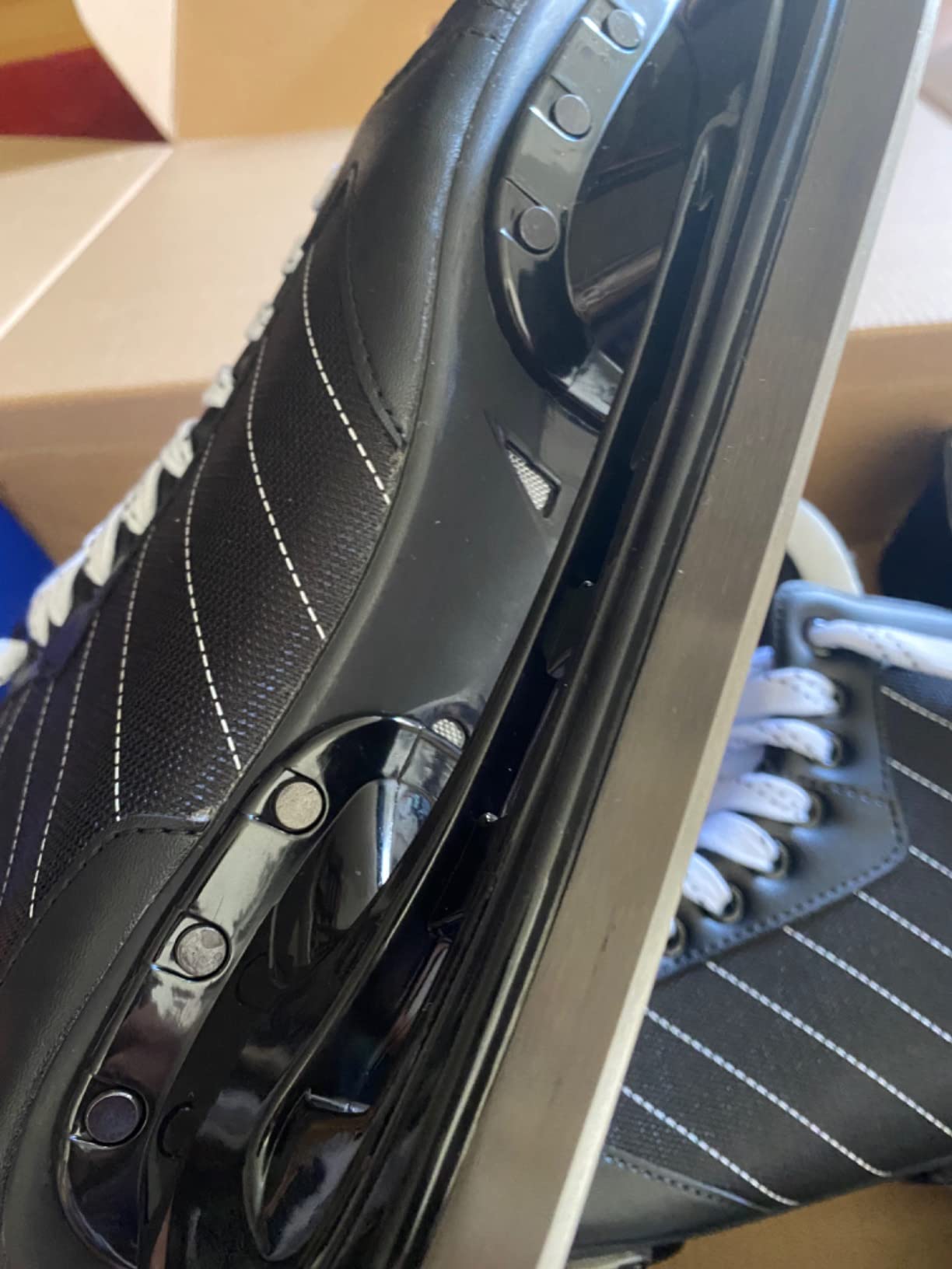 Riedell Bruin Ice Hockey Skates for Men and Women - Rugged Foam-Padded Uppers and Stainless Steel Blades, Durable Polyester Uppers, Reinforced Nylon Outsole customer photo 1