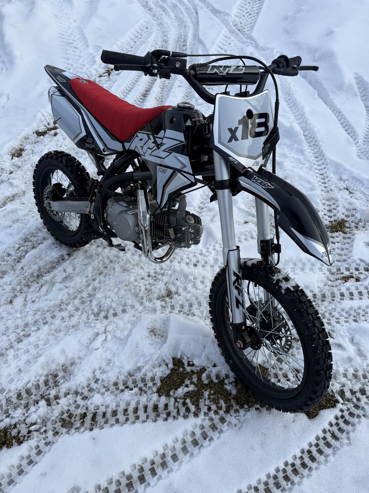 HHH DB X18 125CC Dirtbike Apollo RFZ Racing Gas Dirt Bike with Twin Spare Heavy Duty Steel Frame Big Tires 17/14 inch 4 Speed Dirtbike for Youth Adult Vitacci Dirtbike customer photo 2