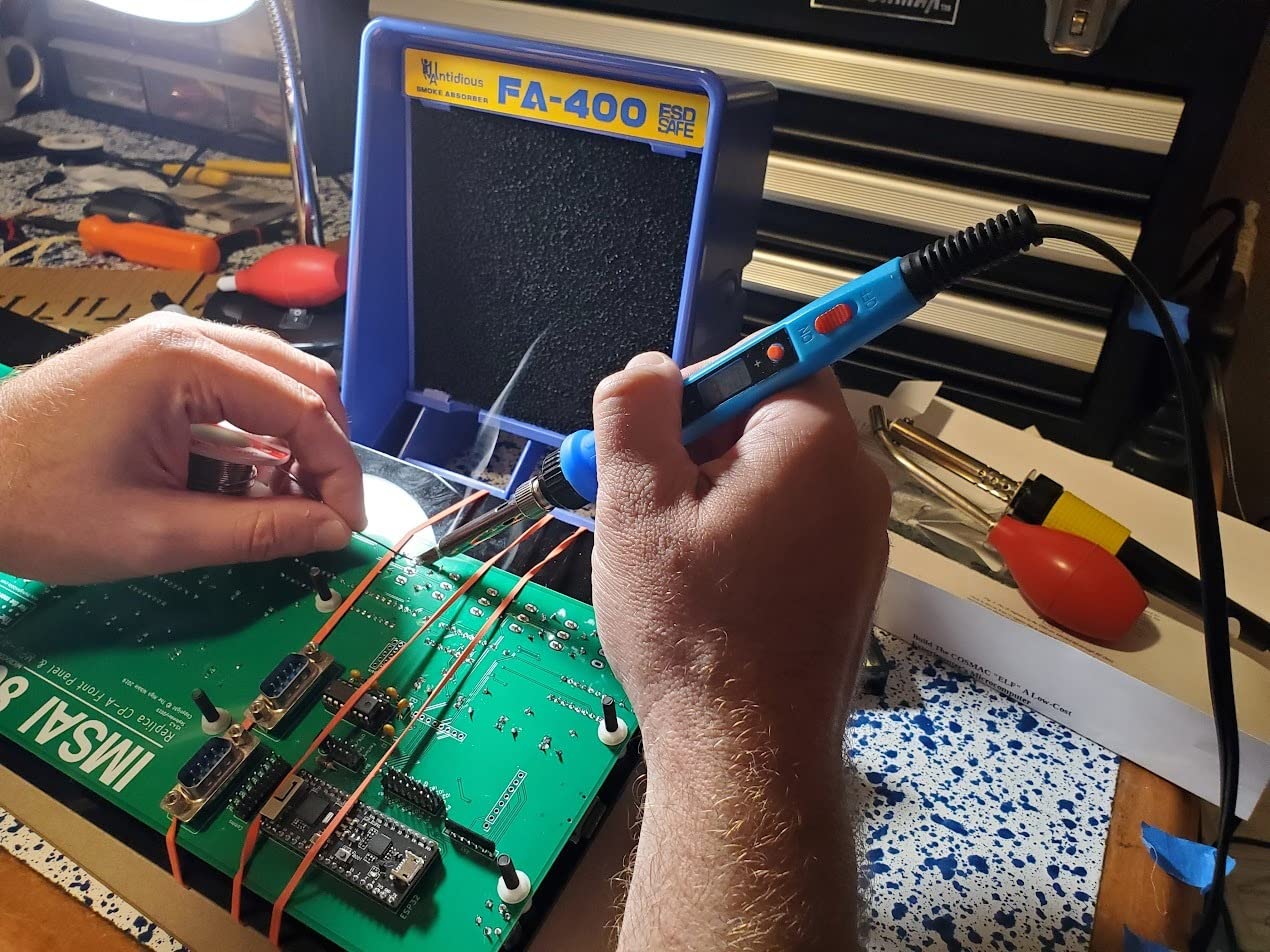 Antidious Fume Extractor Anti-ESD Solder Smoke Absorber Portable Filter for Soldering DIY Fan Extraction Equipment with Spare Activated Carbon for Brazing Welding Soldering, Fume Prevention Remover customer photo 1