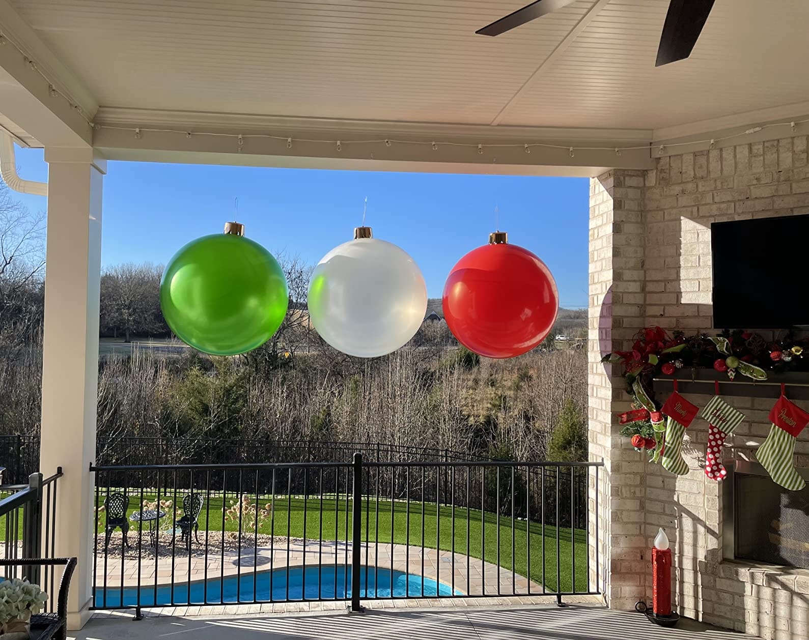 Holiball Inflatable Holiday Ornament - Ultimate Indoor/Outdoor Decoration - Reusable and Storage Friendly - for Weddings, Parties, Events, Team Colors - 18