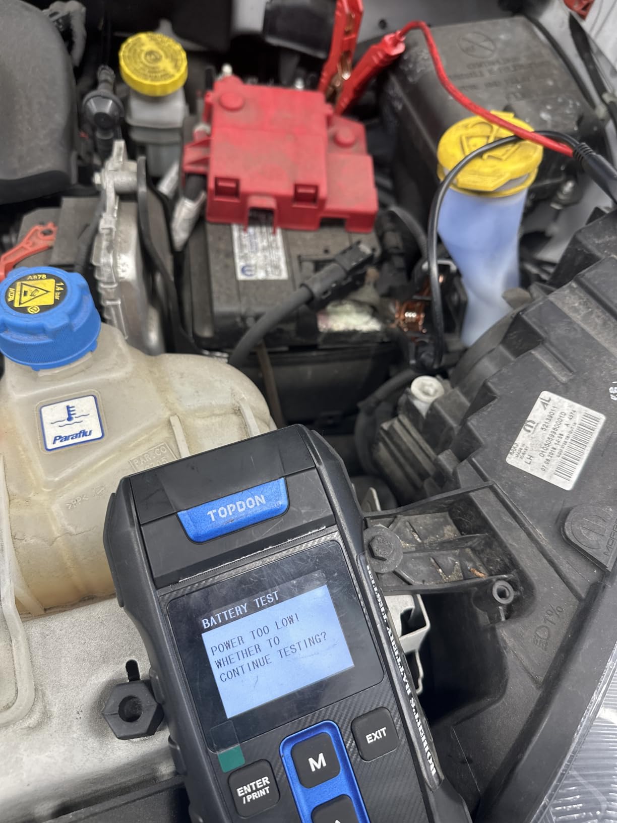 12V/24V Car Battery Tester, TOPDON BT300P Automotive Battery Load Tester | 100-2000 CCA Battery Tester with Built-in Printer, Battery, Cranking and Charging System Test, Reverse Polarity Protection customer photo 2