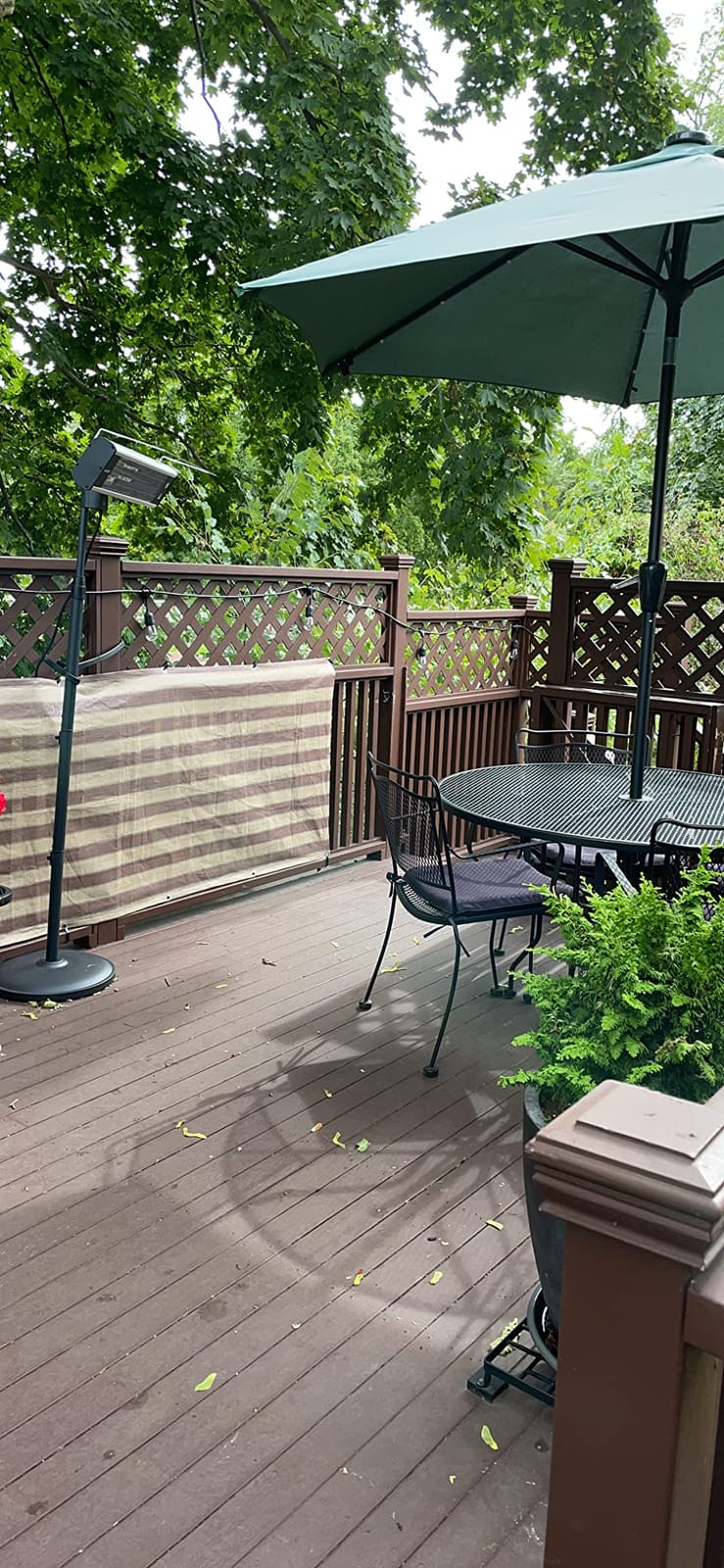 SereneLife Infrared Patio Heater 1500W Electric Heater Indoor/Outdoor Use, Portable Stand with Remote Control, IP65 Approved, 360° Tip-Over Safety Switch for Restaurant, Patio, Backyard, Garage, Decks customer photo 2
