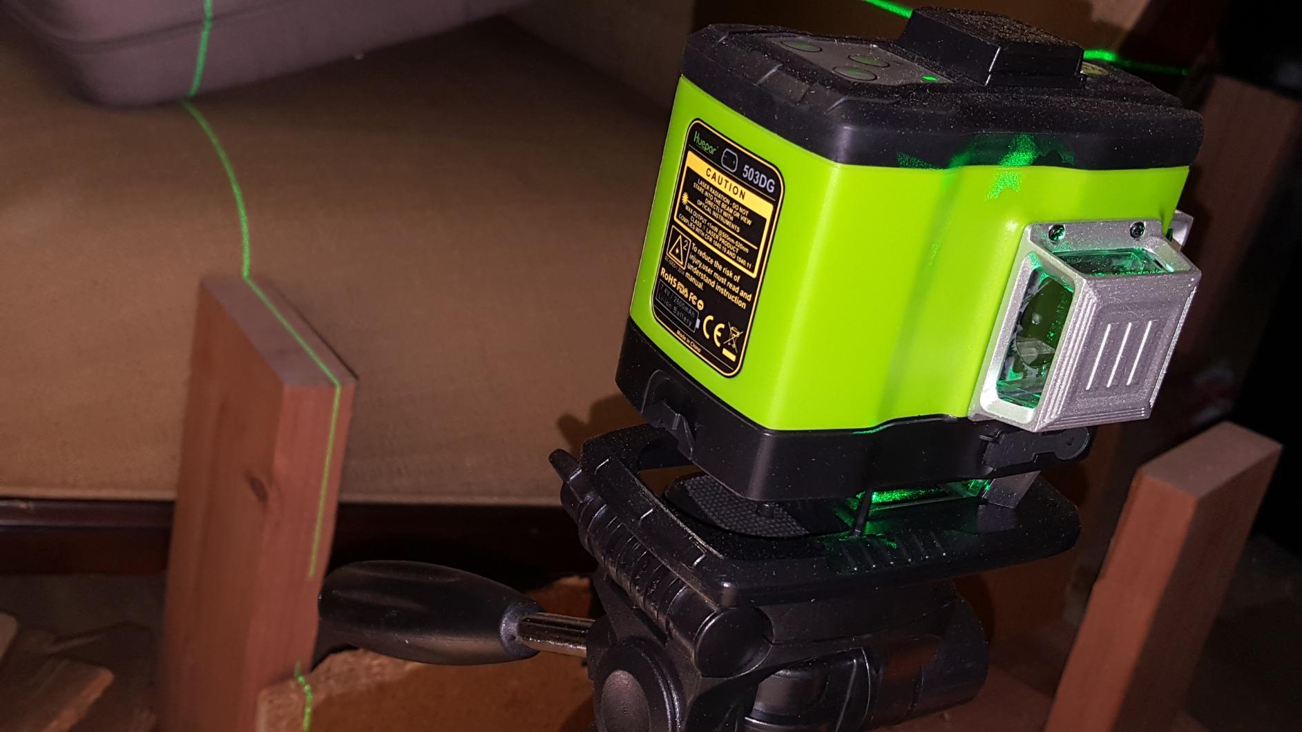 Huepar Laser Level 360 Self Leveling, Rechargeable Green Laser 4x360° Cross Line Lazer Leveler 4D Level Laser Tool for Construction with Two Li-ion Batteries, Magnetic Bracket &Hard Carry Case -LS04CG customer photo 2