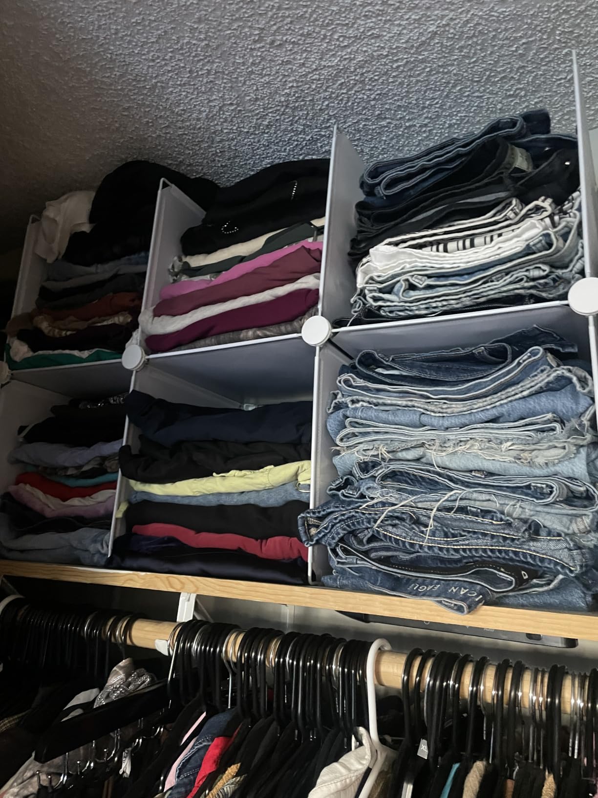 AWTATOS Closet Organizers and Storage, 6 Cube Storage Organizer, White | Portable Closet Storage Shelves, DIY Stackable Storage Cube Book Shelf, Plastic Clothes Organizer Shelving for Bedroom, Home customer photo 1
