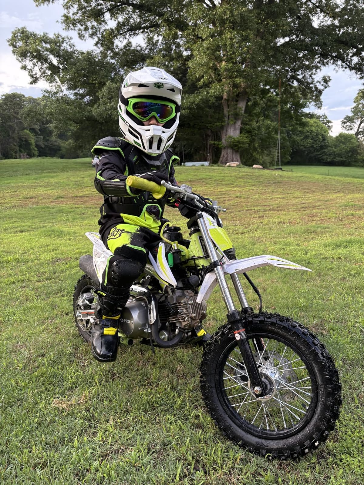 X-PRO X12 110cc Dirt Bike Automatic Transmission Electric Start Gas Dirt Bike Pit Bikes Youth Dirt Pitbike, 12