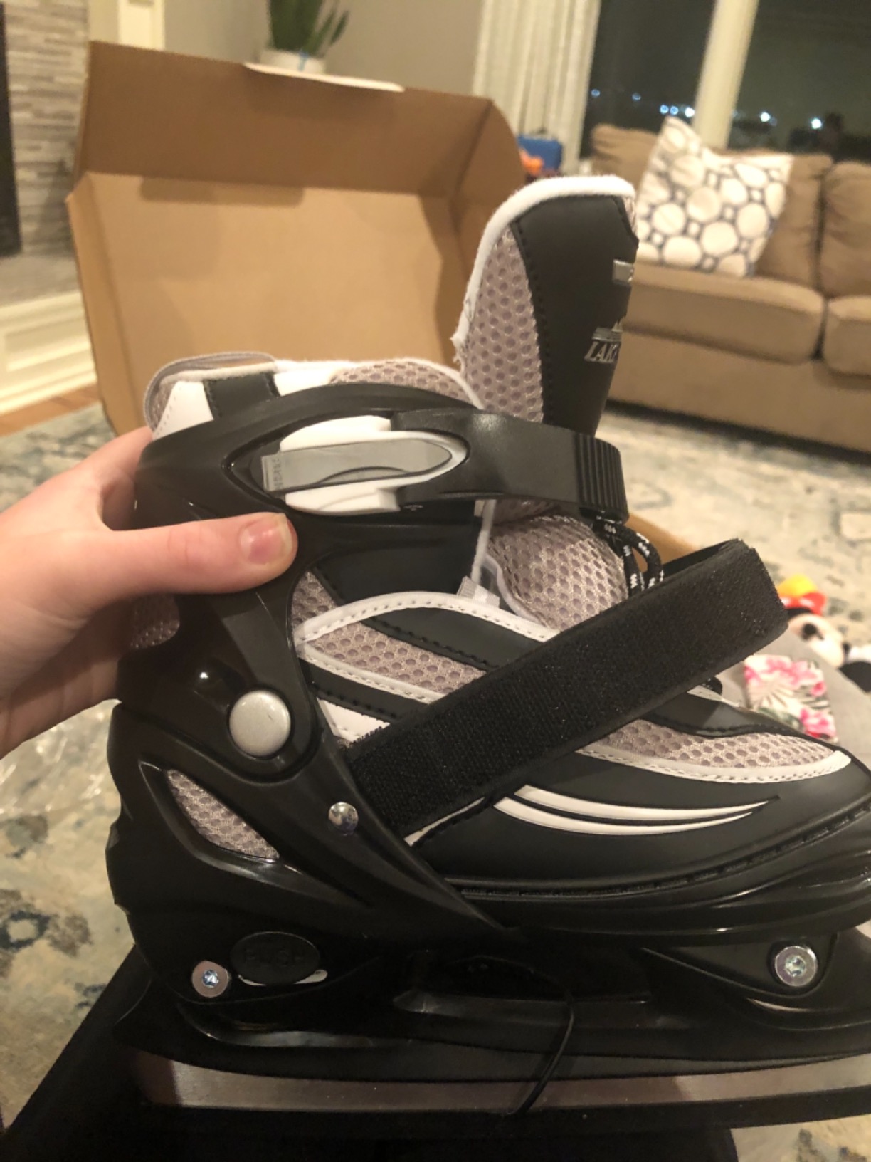 Lake Placid Summit Adjustable Youth Ice Skates | Adjustable ice skates for growing feet with easy-fit closures, comfort padding and durable blades for beginner skating customer photo 2