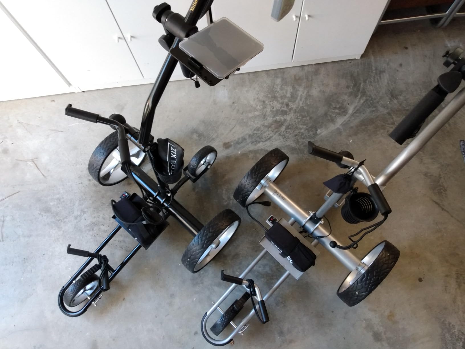 Cart-Tek Electric Golf Push Cart with Remote Control - 36 Holes on One Charge, Dual Quiet Motors, 10.4 AH Lithium-Ion Battery, Folding Steel Frame, the Yellowstone customer photo 1