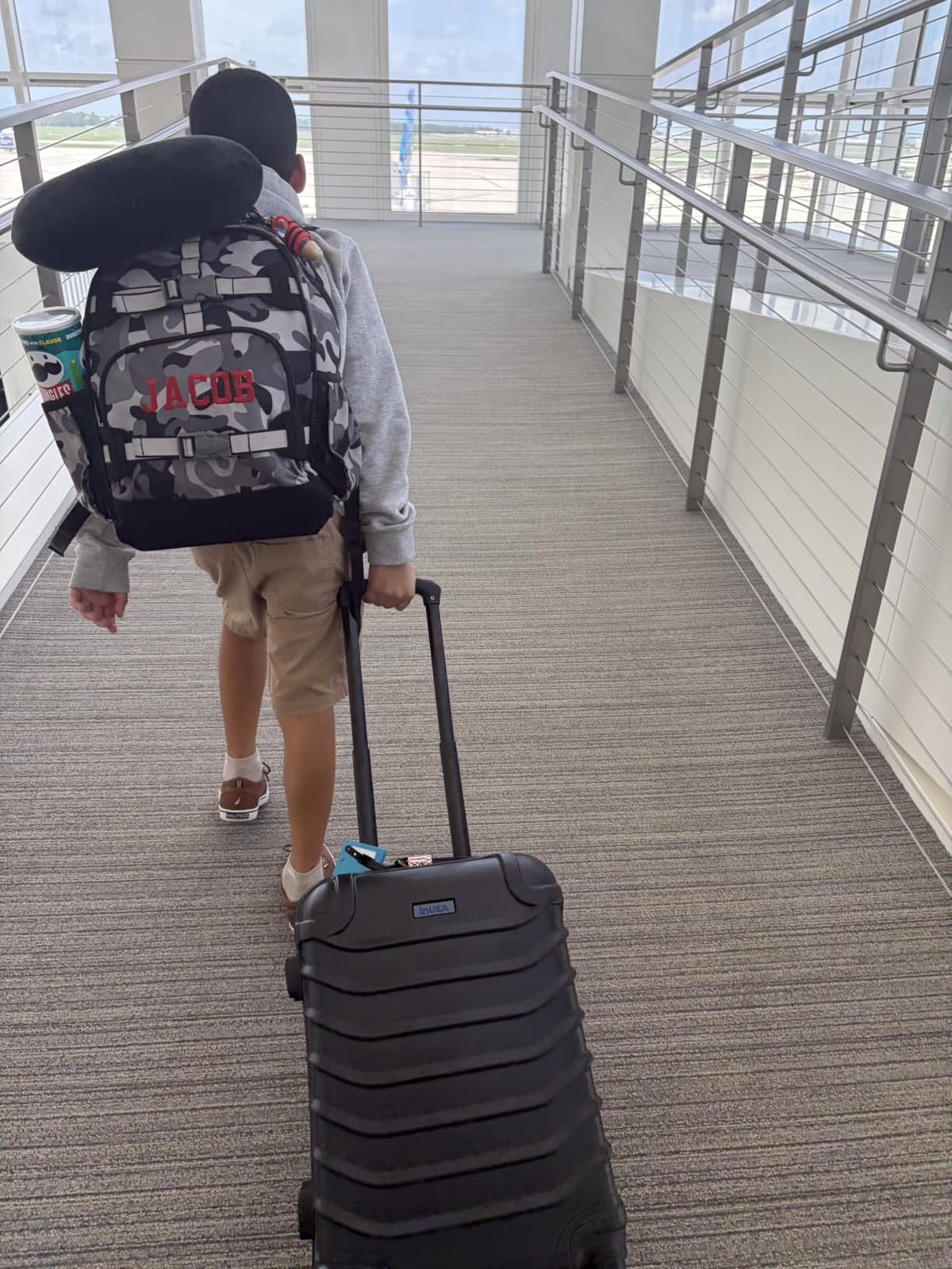 InUSA ENDURANCE Luggage with Spinner Wheels | Durable Lightweight Hardshell Suitcase, Spacious Travel Bag with Handle and Trolley | 20-Inch Carry On Small Luggage | Pink customer photo 2