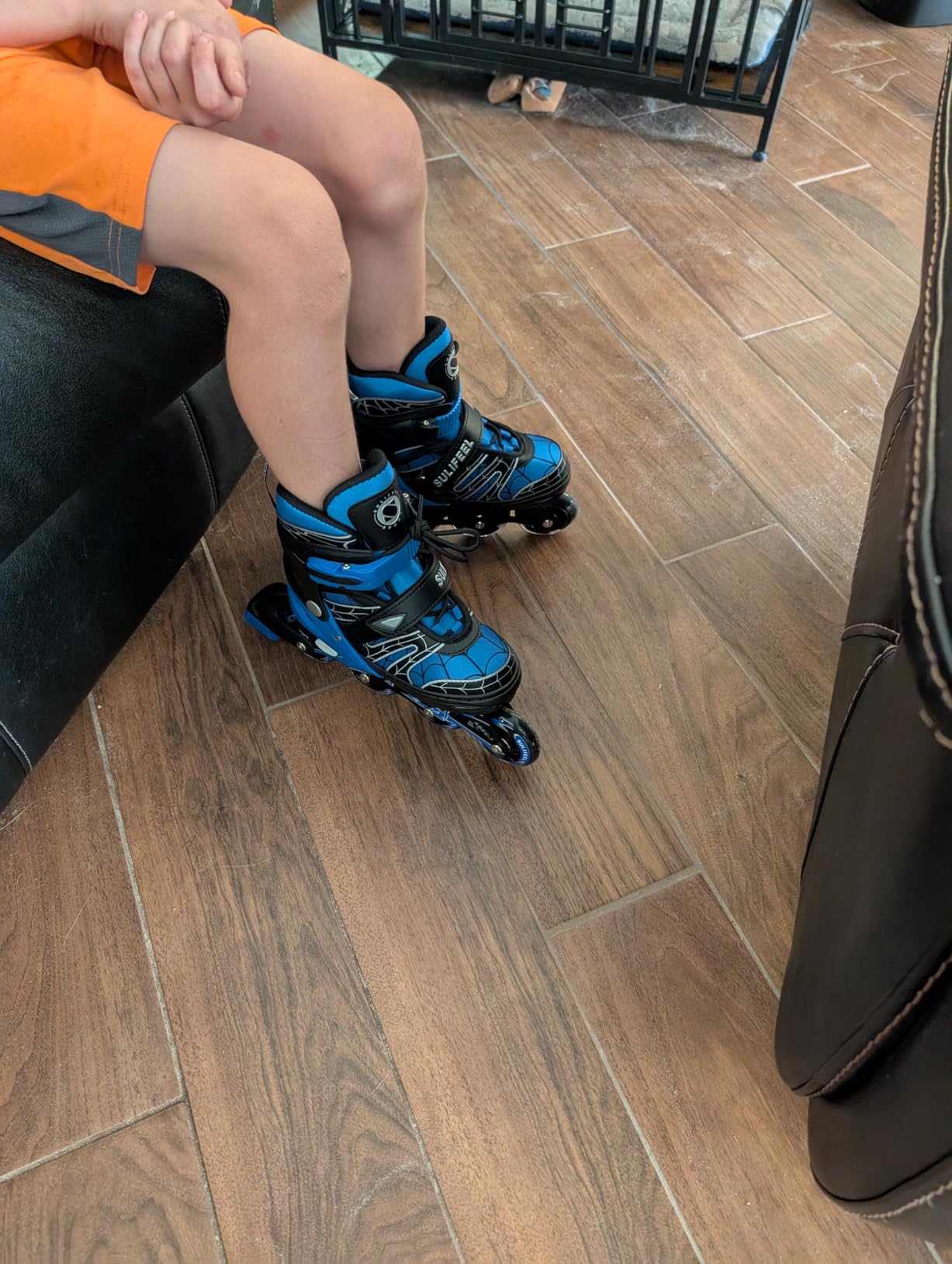 SULIFEEL Rainbow Unicorn Adjustable Kids Inline Skates for Girls Boys | Adjustable Sizes, ABEC-7 Bearings, Light-Up Wheels, Indoor Outdoor Sports Birthday Gift customer photo 1