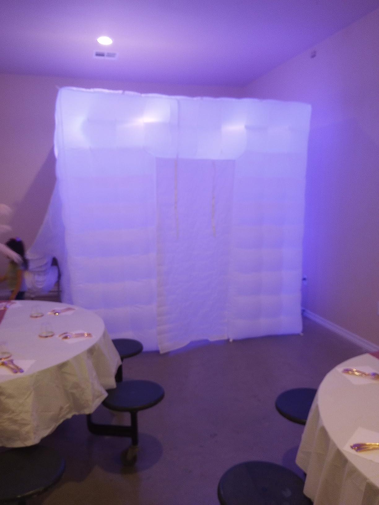 Inflatable Photo Booth Enclosure 2 Doors, Inflatable Tent (8.2 X 8.2 Ft) with Led Lights, Use in Advertising, Bars, Events, Trade Shows, Photo Booth Companies customer photo 1