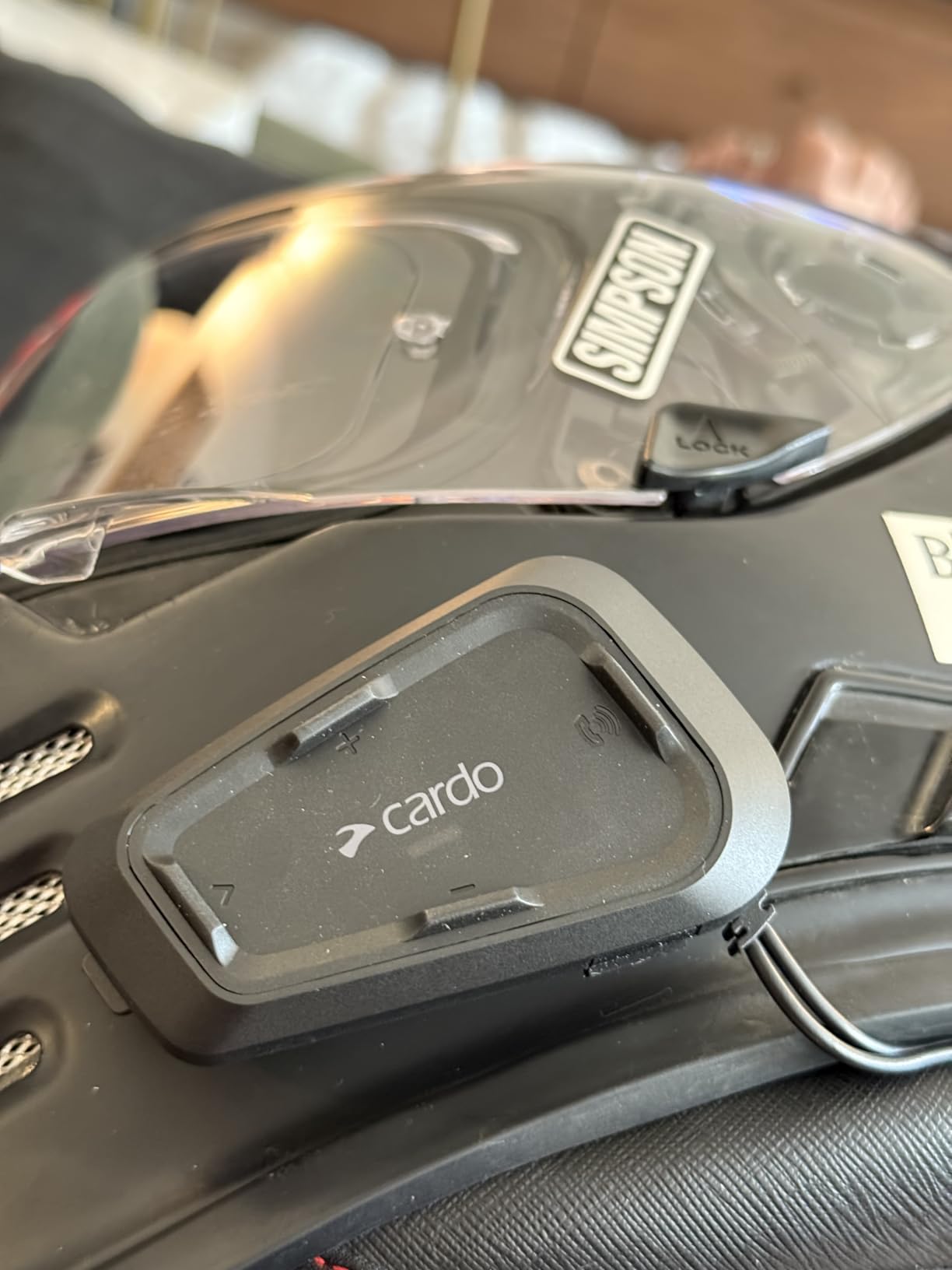 Cardo Systems Spirit HD Motorcycle Bluetooth Communication Headset, 2-Way Bluetooth, Thin 40mm Speakers, Waterproof, Universal Connectivity - Single Pack customer photo 1