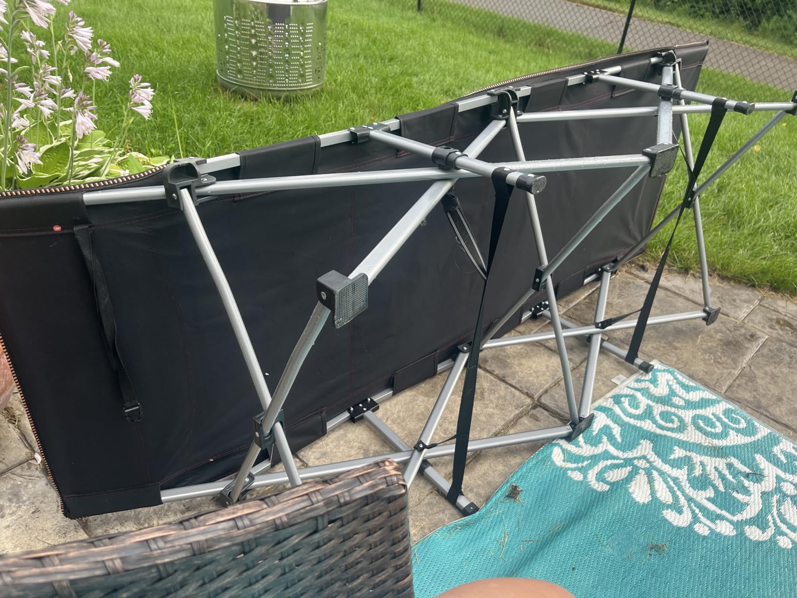 ABORON Camping Cot for Adults, 28 in Wide Folding Bed with Mattress, 800 lbs Capacity Heavy Duty Frame customer photo 2
