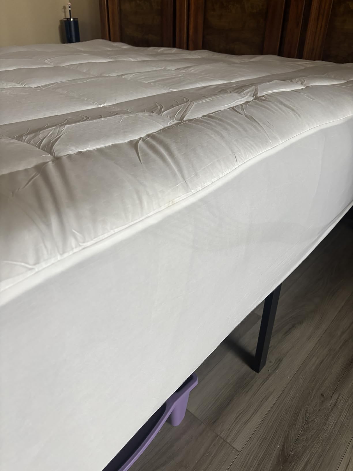 HYLEORY Queen Mattress Pad Quilted Fitted Mattress Protector Cooling Pillow Top Mattress Cover Breathable Fluffy Soft Mattress Topper with 8-21