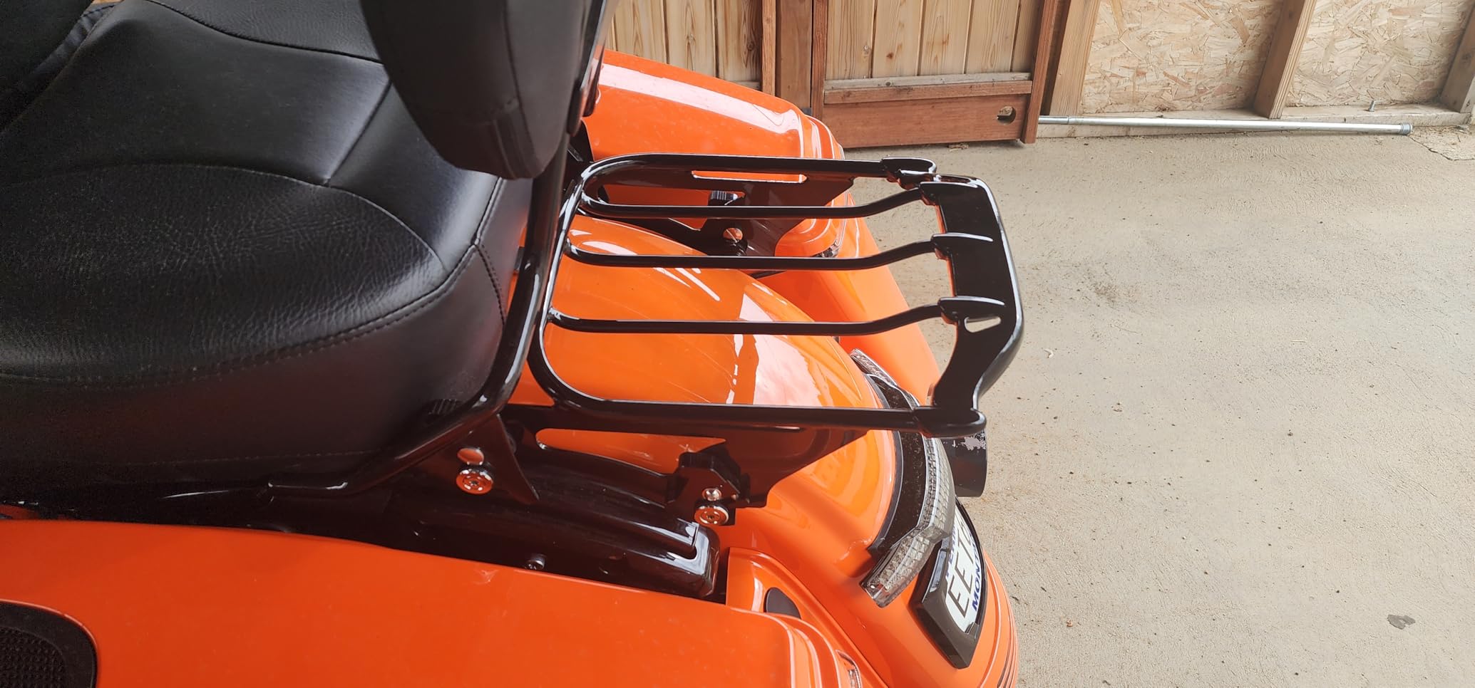 PBYMT Detachable Luggage Rack Two Up Air Wing Mounting Rack Compatible for Harley Touring Street Glide Road King Electra Glide 2009-2024 (Chrome) customer photo 1