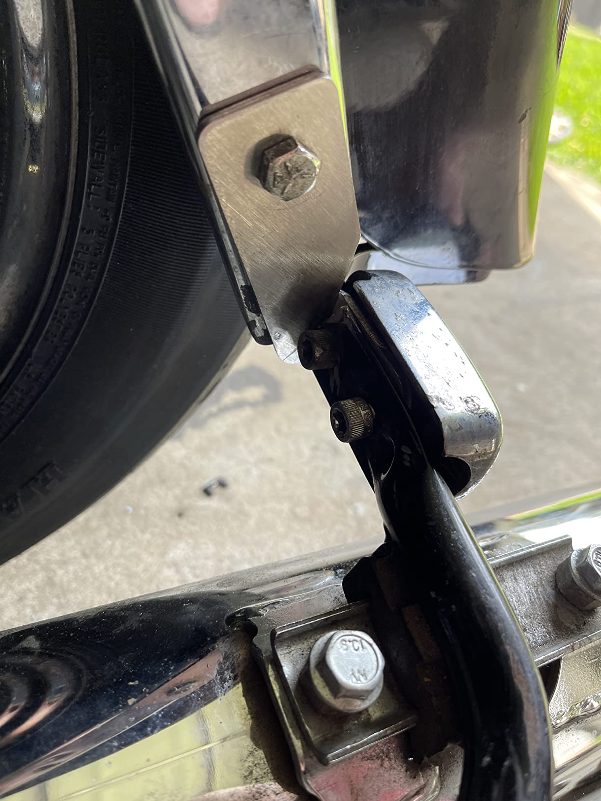 Fender Saddlebag Rail Support Brackets Strut for 1984-2008 Harley Touring | for 84-08 Harley Street Glide Road Glide Road King Electra Glide Ultra Glide customer photo 2