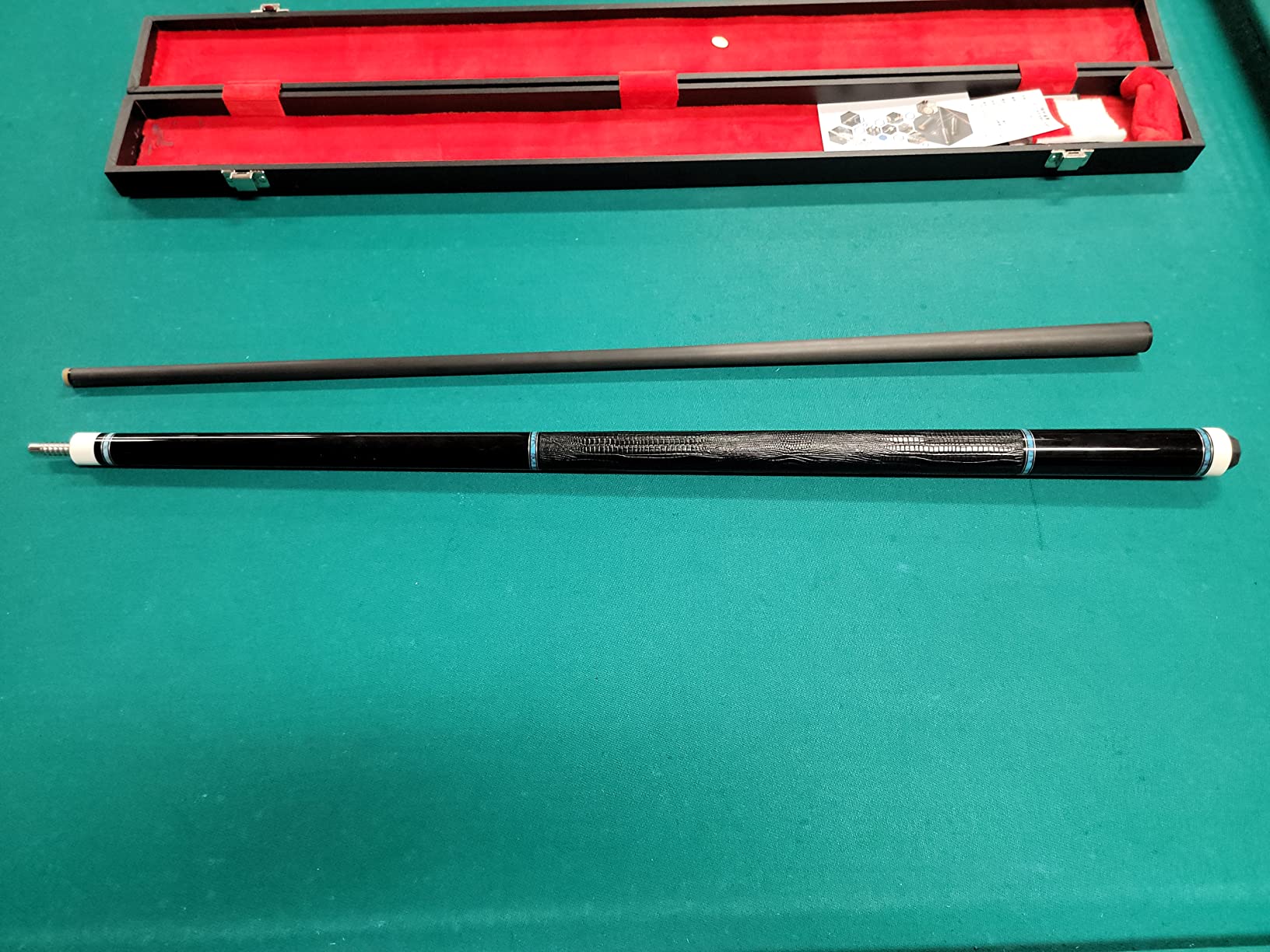 KONLLEN Carbon Fiber Pool Cue, Low Deflection Shaft with Pro Taper | Includes hard cue case, extension and weight bolts; choose 11.8mm or 12.5mm tip customer photo 1