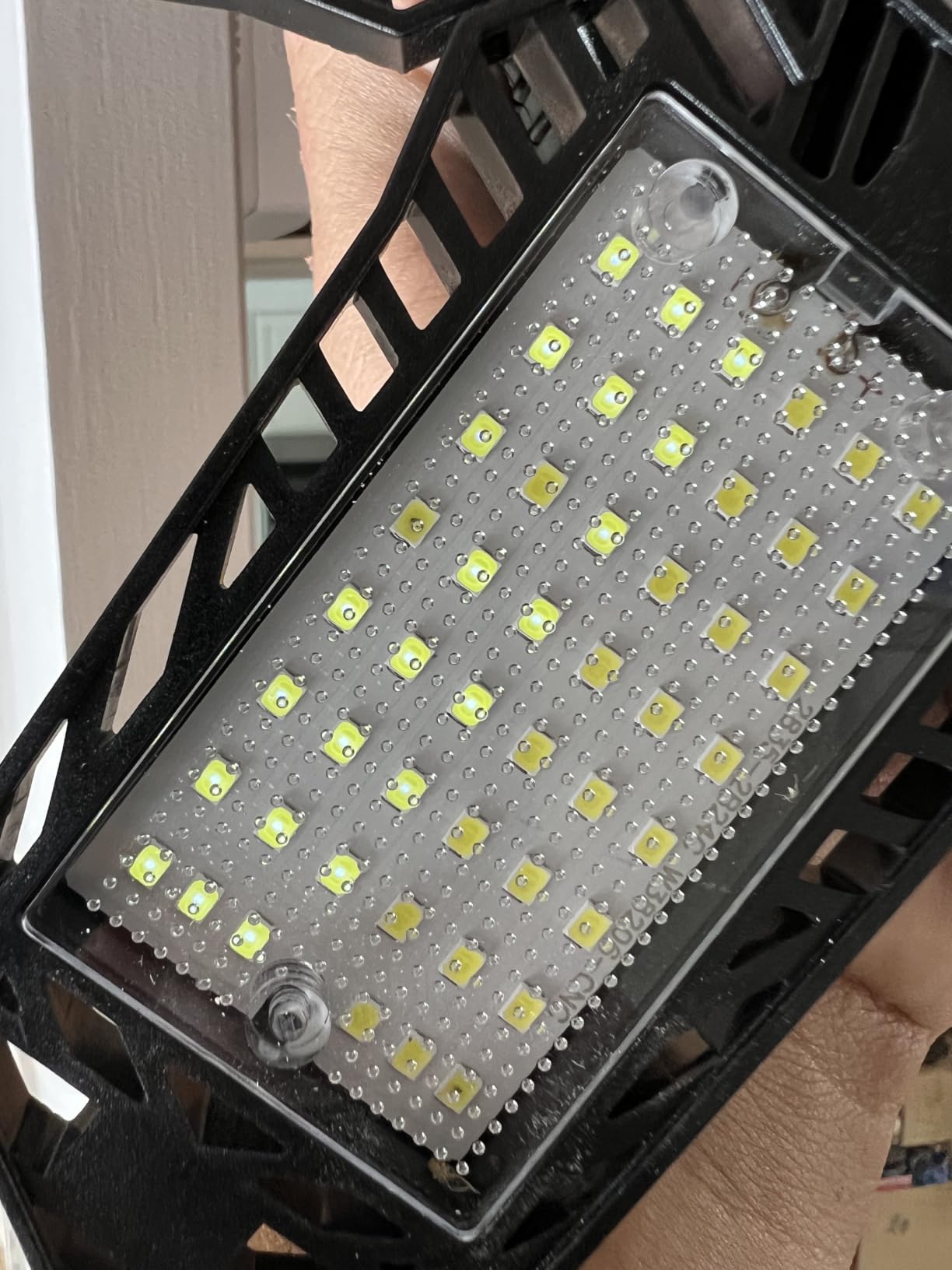 SEOBIOG 2 Pack Plug in Garage Light, 20000LM Shop Light Bay Lighting 6500K | 200W Ultra Bright, Linkable Design, 6 Deformable LED Panels, for Garage workshop Basement customer photo 2