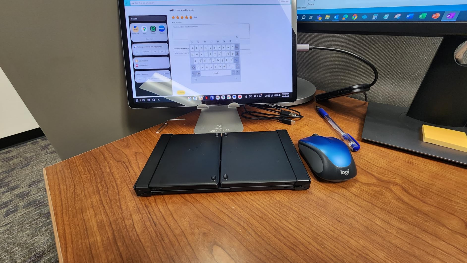 ProtoArc XK01 Full-Size Foldable Bluetooth Keyboard for Travel, Black | 105 keys, number pad, 0.65in keycaps, 3-device Bluetooth 5.1 switching, USB-C charging, for laptop tablet phone customer photo 2