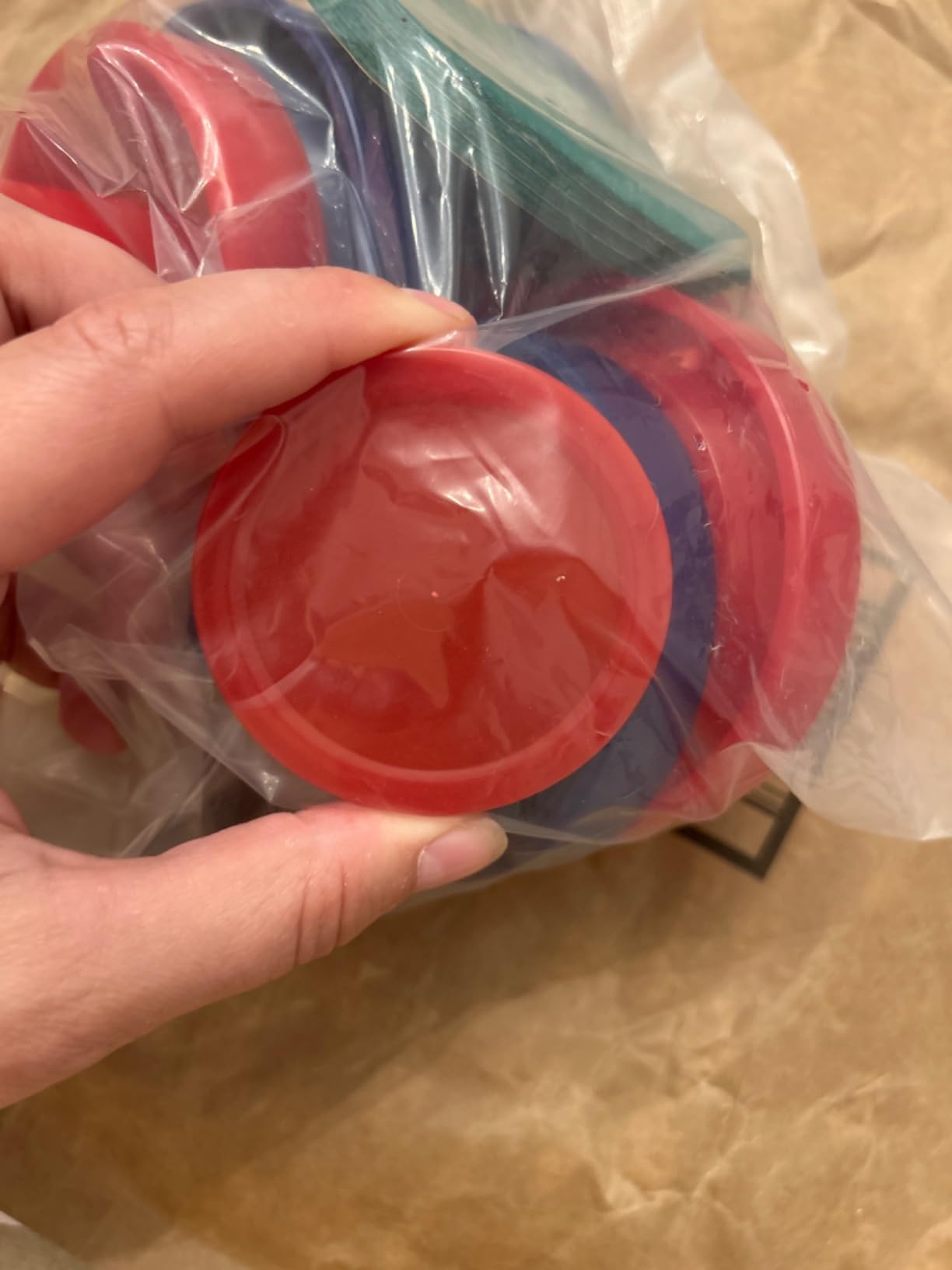 Air Hockey Pushers and Pucks - Air Hockey Paddles and Goal Handles Replacement Accessories for Game Tables (4 Pushers, 8 Pucks) customer photo 1