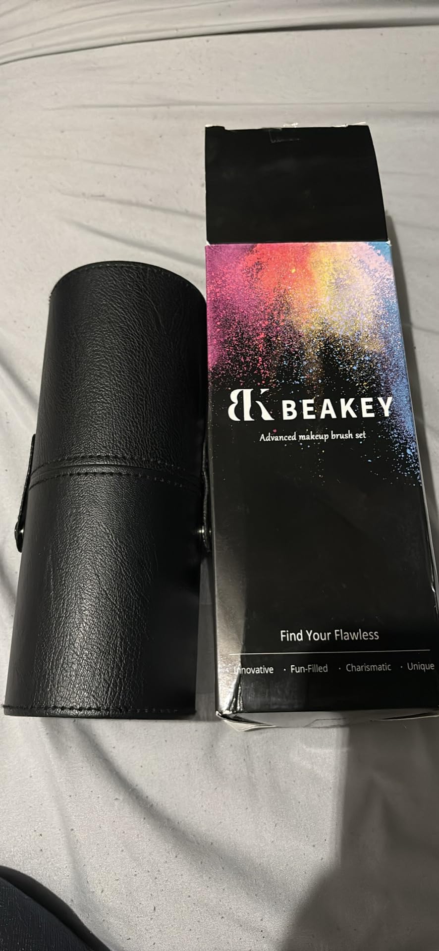 BEAKEY Makeup Brush Set,13 Pcs with Case,10 Brushes and 2 Sponges | Soft synthetic bristles,foundation brush for liquid makeup,eye shadow brushes set,blush brush cream,travel makeup brush set customer photo 2