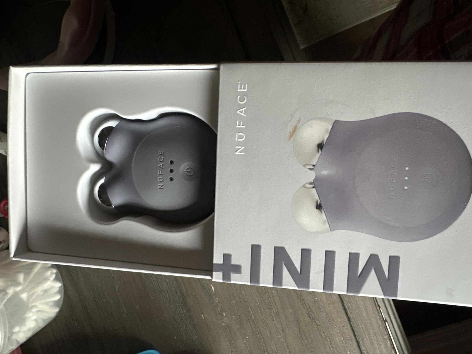 NUFACE MINI+ Facial Sculpting Tool - Microcurrent Face Massager Device for Skin Tightening, Contouring, Depuffing & Toning Cheeks, Neck & Jawline + Lymphatic Drainage & Activator Gel, Sandy Rose customer photo 2