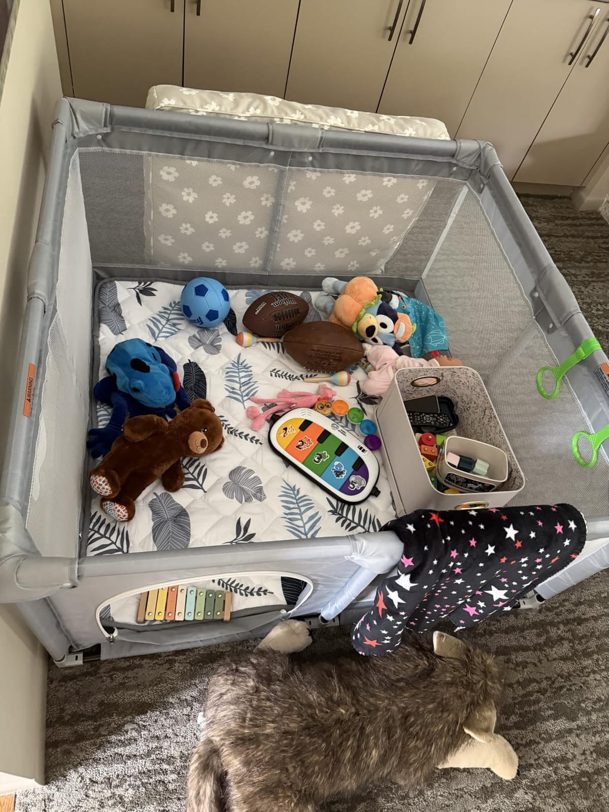 Fodoss Baby Playpen, 47×47in Playpen for Babies and Toddlers with Door customer photo 2
