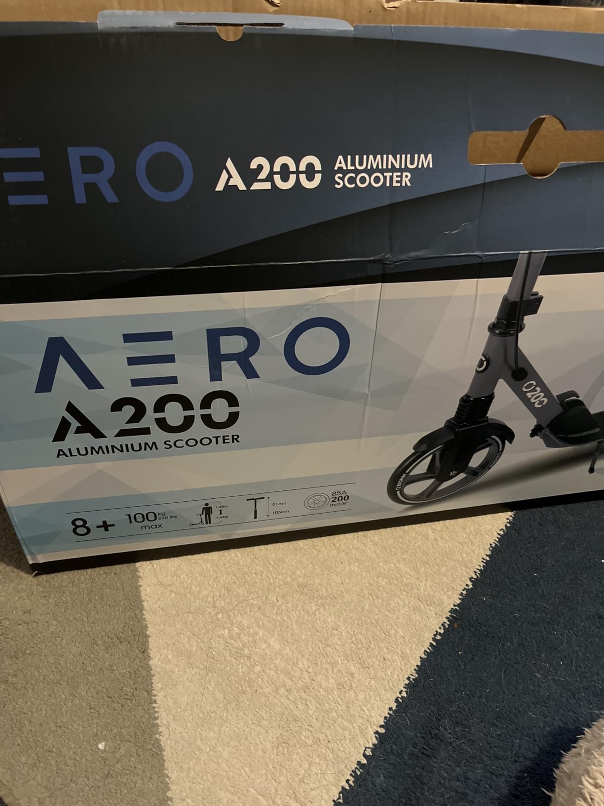 AERO MOBILITY Big Wheel Kick Scooter for Kids 6-12, Teens & Adults | Light Up Wheels | Hand Controlled Brake | Shock Absorption | Rubber Deck Mat | Foldable & Height Adjustable customer photo 2