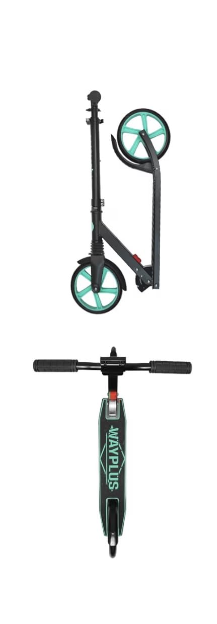 WAYPLUS Kick Scooter for Ages 6+, Kid, Teens & Adults. 8 Big Wheels, 240lb | One-button Fold, Lightweight, 4 Adjustable Height, Bearing ABEC9, 20
