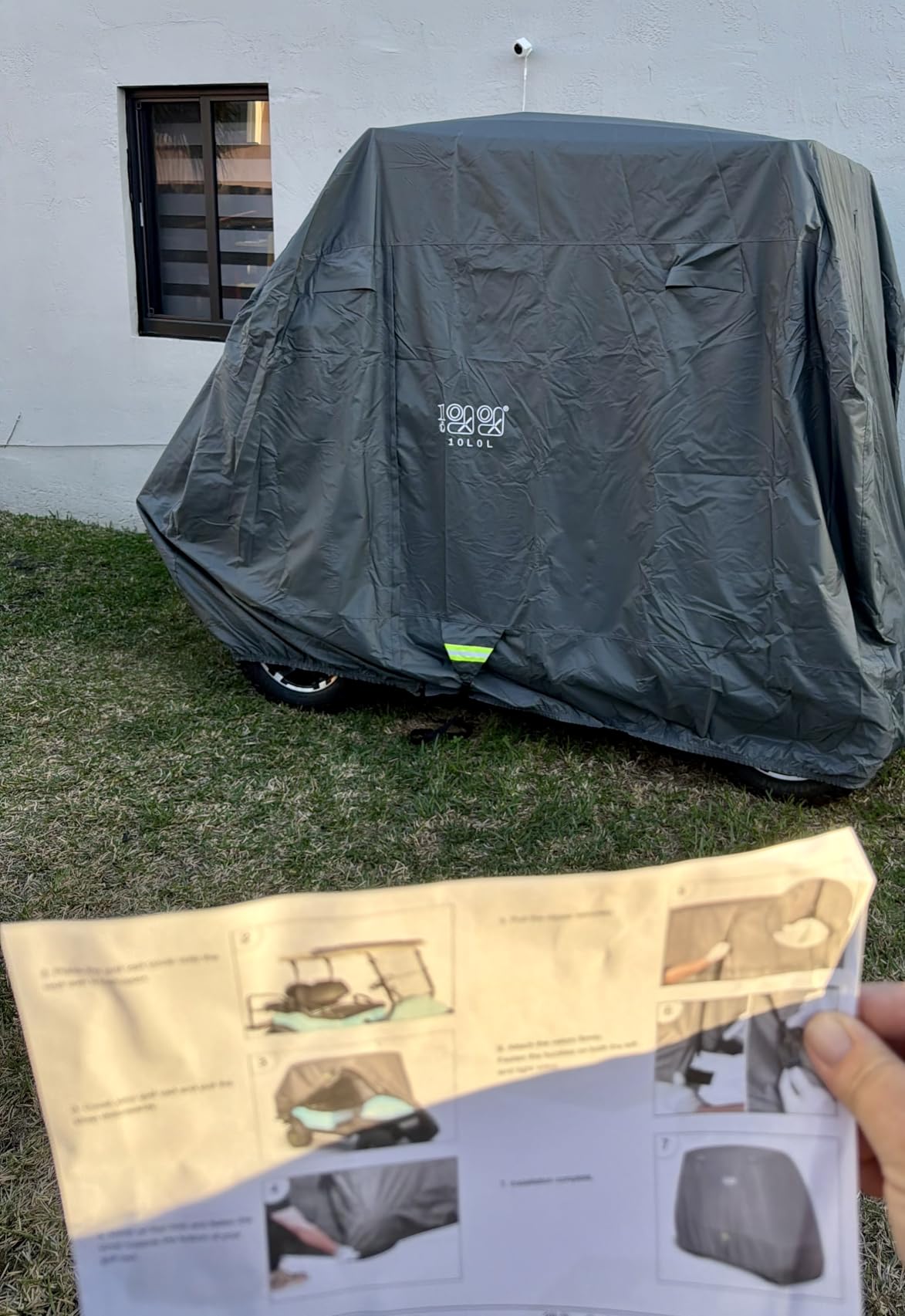 10L0L 650D Golf Cart Cover for 2/4/6 Passengers EZGO Club Car Yamaha | Heavy Duty Oxford Waterproof Covers, All Weather Outdoor Protection, 3 Zipper Doors, Windproof Strap Dustproof UV resistant customer photo 1