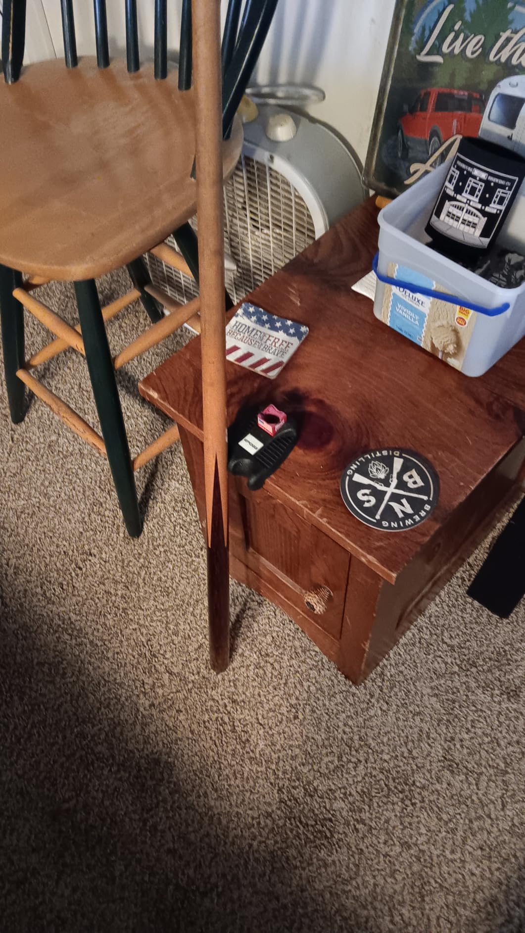 Cue Rest - Portable Weighted Billiard Cue Rack with Chalk Holder (2 Holes) customer photo 2