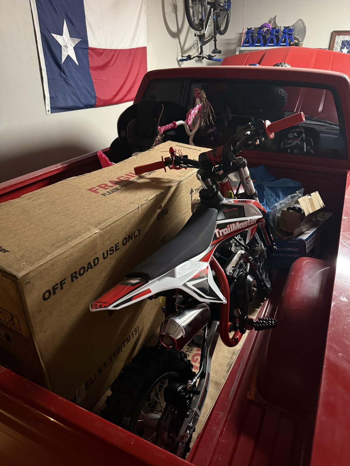 Trailmaster TM15 Dirt Bike 110cc Semi Automatic 4 speed, 24.21 inches seat height, Disk Brakes, Twin Spar Frame (Green) customer photo 1