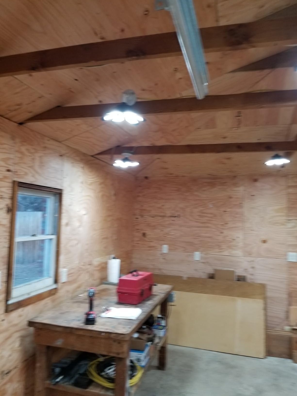 TANBABY 2 Pack LED Garage Lights, Deformable Ceiling Light, 30000LM 6500K customer photo 1