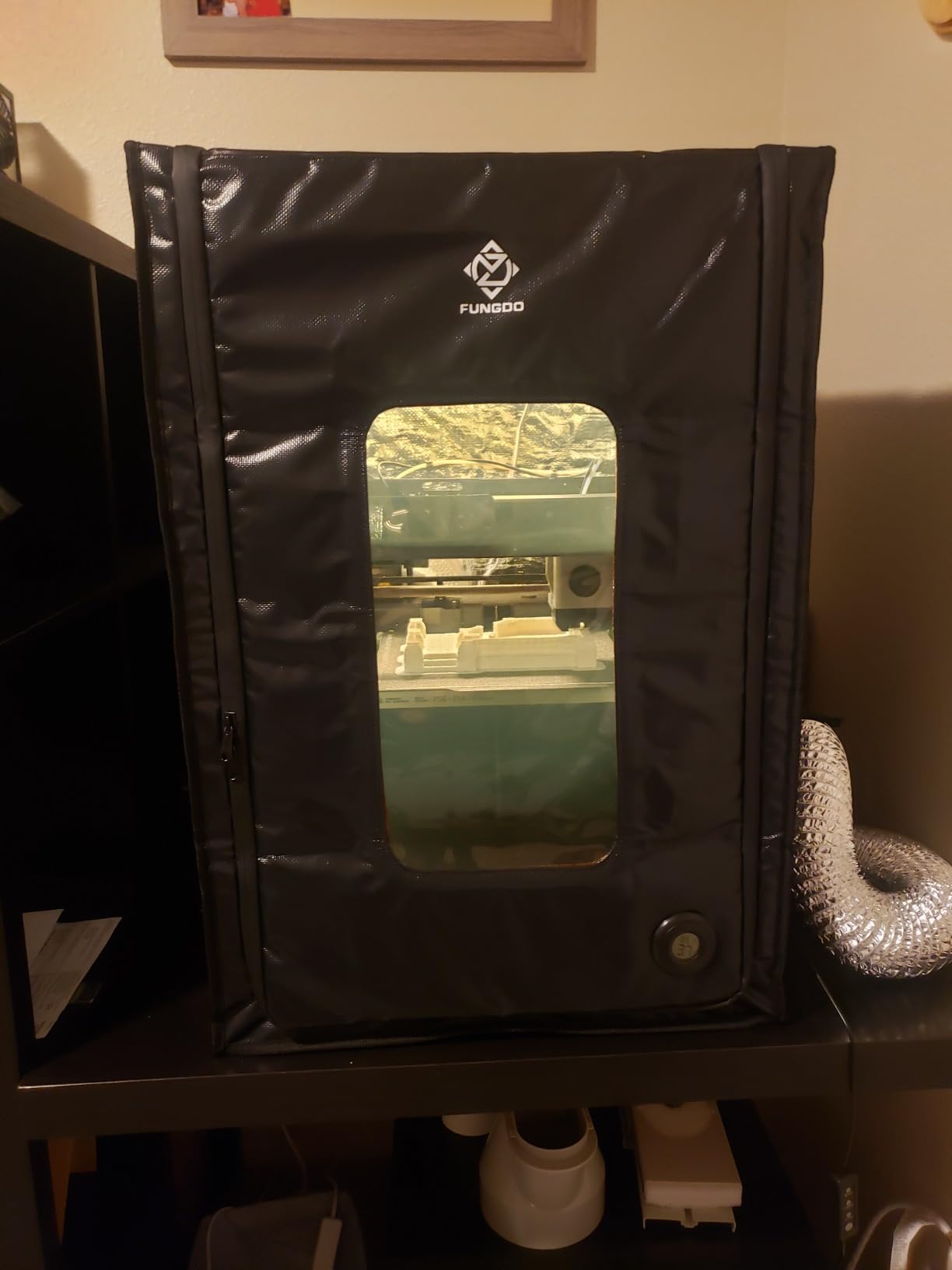 3D Printer Enclosure with Ventilation Kit & LED Lighting– Thermal Insulation Cover & Fume Extraction Tent for FDM/DLP/SLA/LCD 3D Printers(Size 540 * 640 * 750mm) customer photo 2