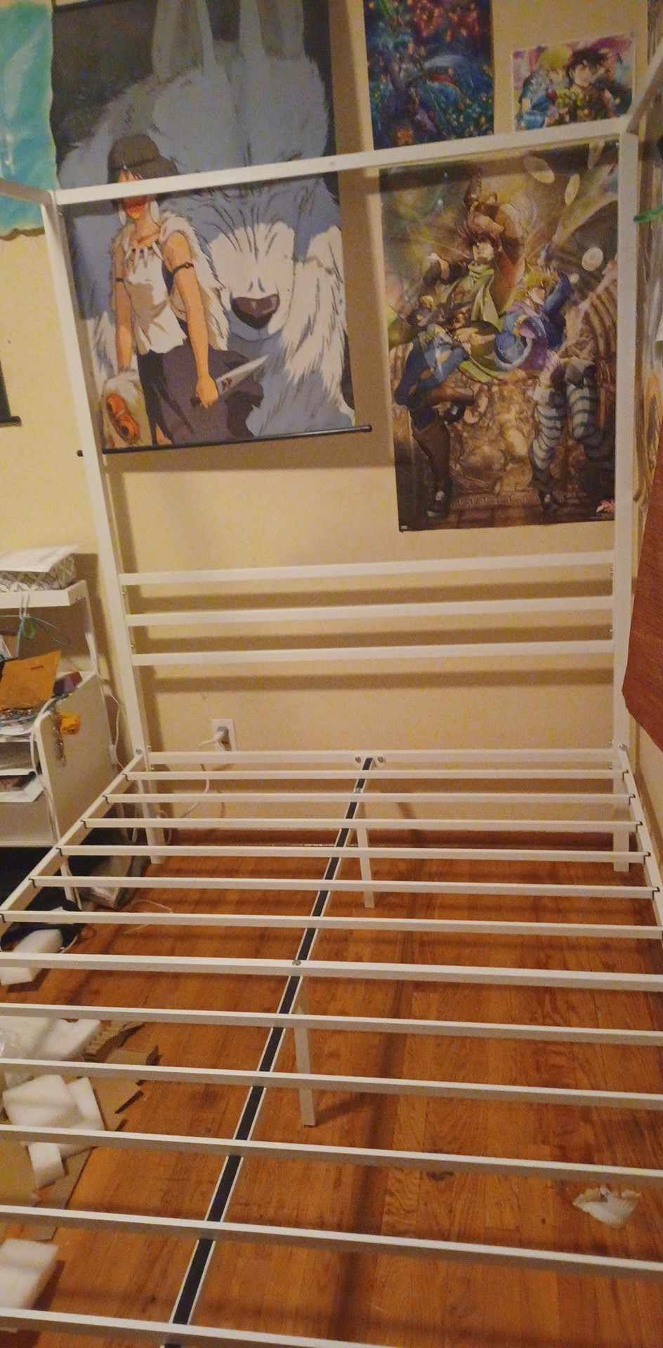 SHA CERLIN Queen Size Canopy Bed Frame with Heavy Duty Metal Slats, Black customer photo 2