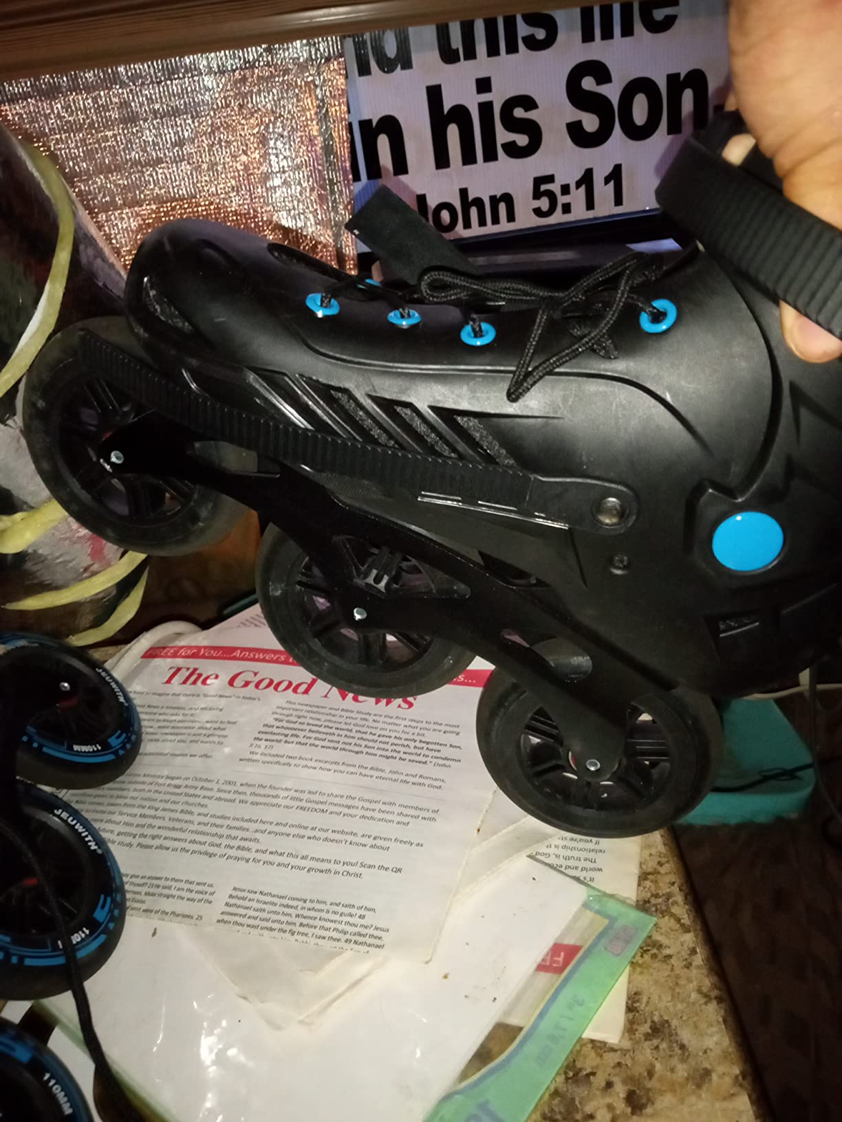 Inline Skates for Men Women, 3 Wheel Roller Skates Blades for Male Female, High Performance Fitness Inline Speed Racing Skates for Adult and Unisex customer photo 1
