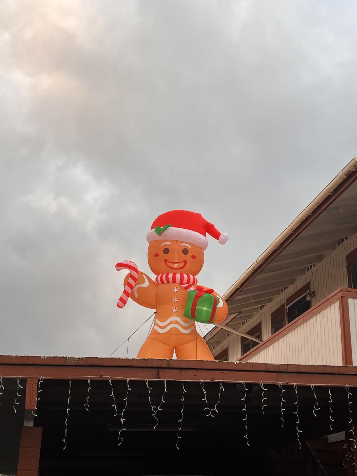 OurWarm 8FT Christmas Inflatables Outdoor Gingerbread Inflatable for Yard | Standing Gingerbread Christmas Decorations, Christmas Blow Ups with LED Lights, Powerful Blower for Lawn, Garden, Xmas Decor customer photo 1